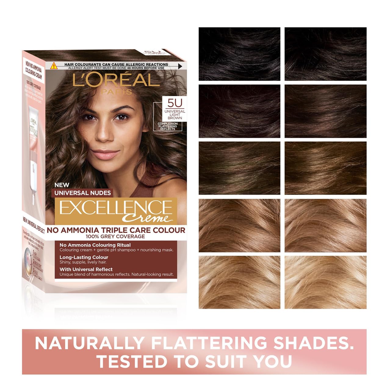 L'Oréal Paris Excellence Universal Nudes Hair Colour 3U Universal Dark Brown - Ammonia-Free, Triple Care 5