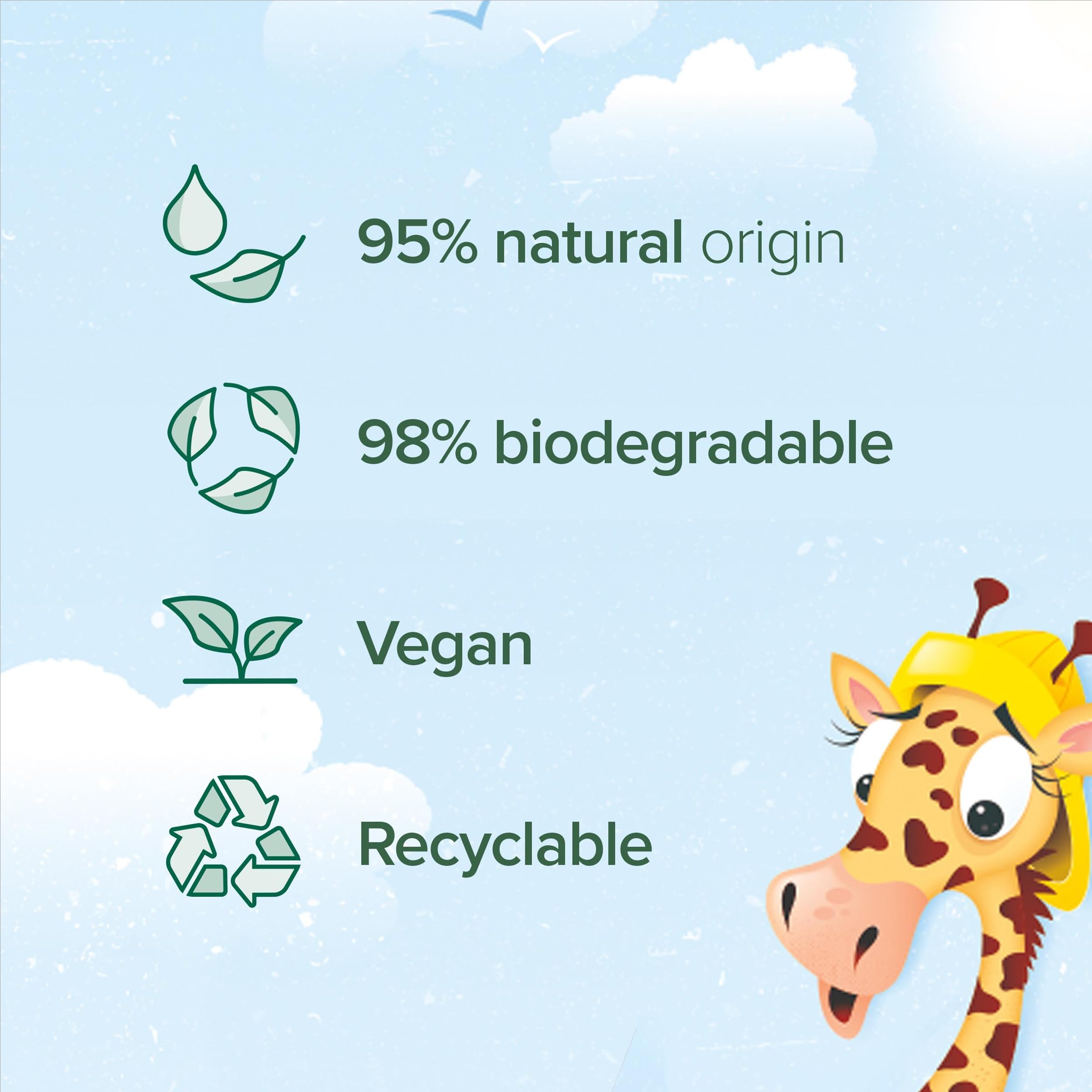 Palmolive Naturals Kids Duschgel 4x750ml Pumpspender mit Vitamin E zur Körperpflege 6