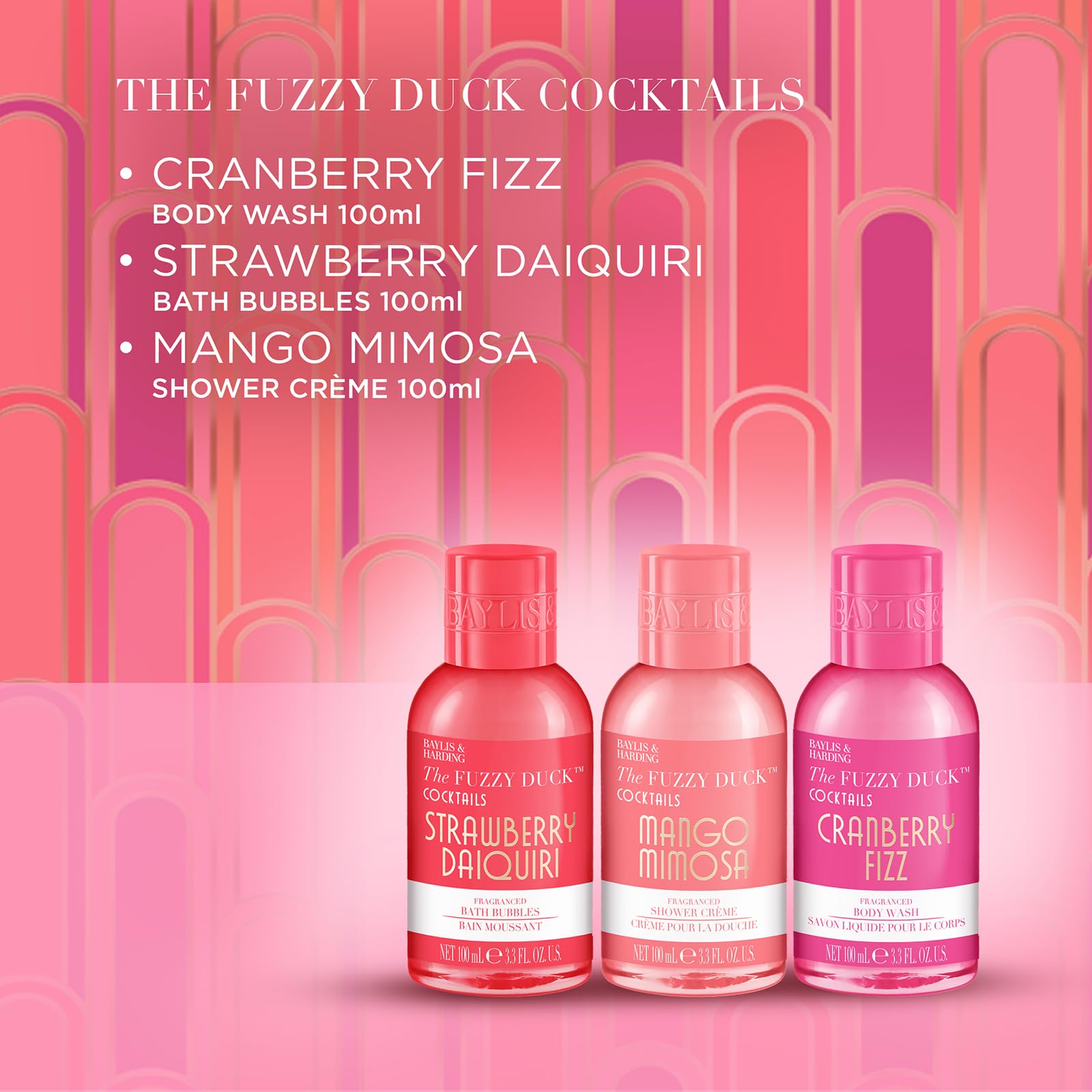 Baylis &amp; Harding The Fuzzy Duck Cocktails – Luxuriöses Mini-Verwöhnset für die Dusche (1 Stück) – Vegan 3