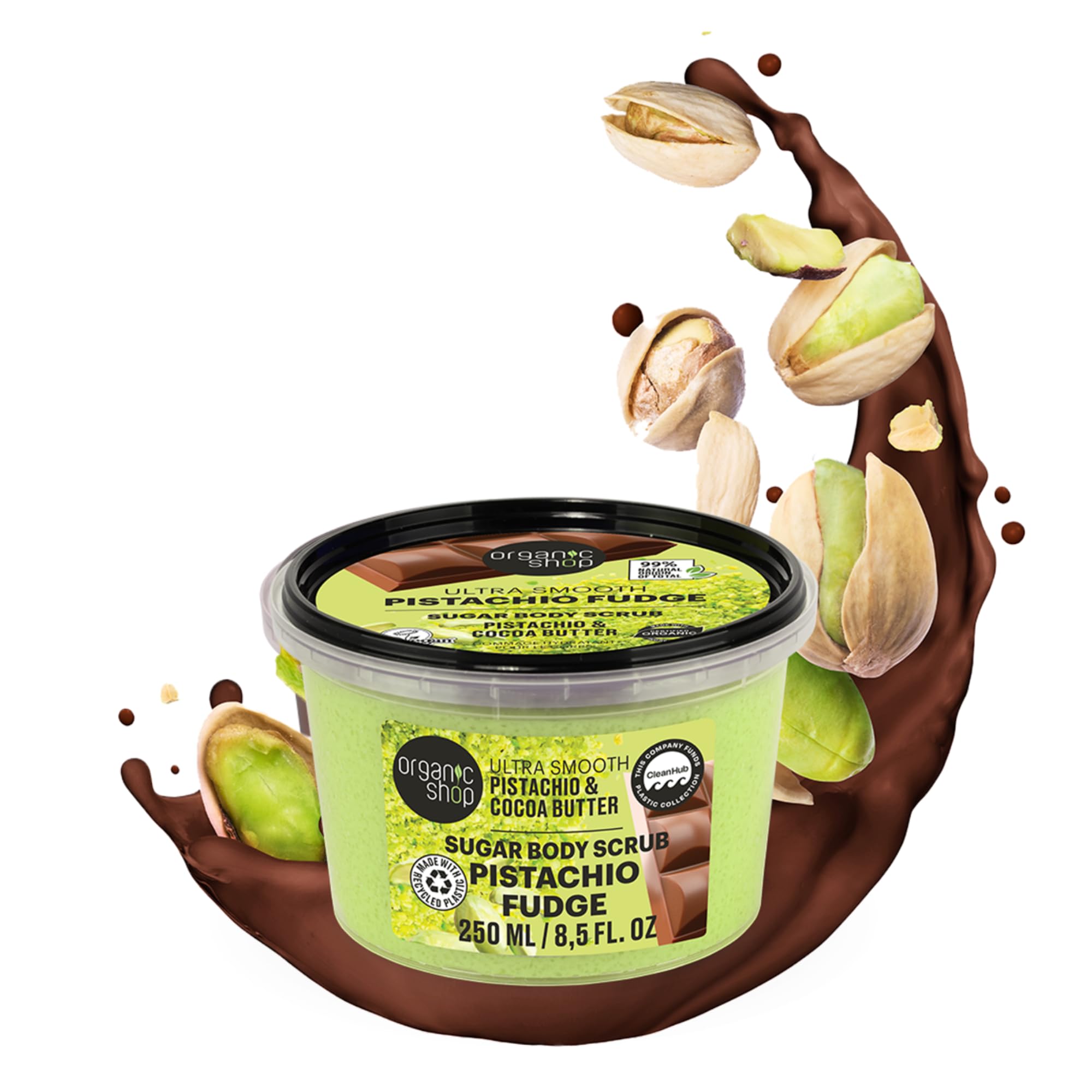 Organic Shop Ultra Smooth Pistachio Fudge Body Scrub with Organic Pistachio Oil & Cocoa Butter 4
