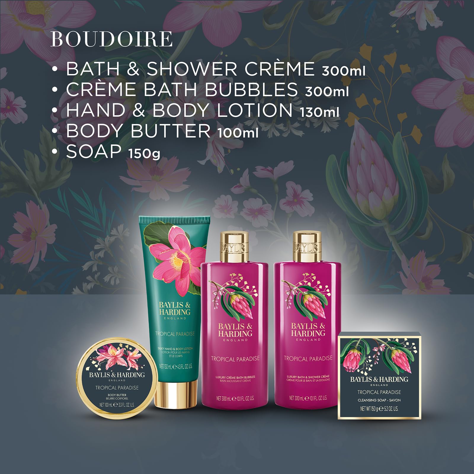 Baylis &amp; Harding Boudoire Tropical Paradise Luxus-Verwöhnset in der Dose – veganfreundlich 3