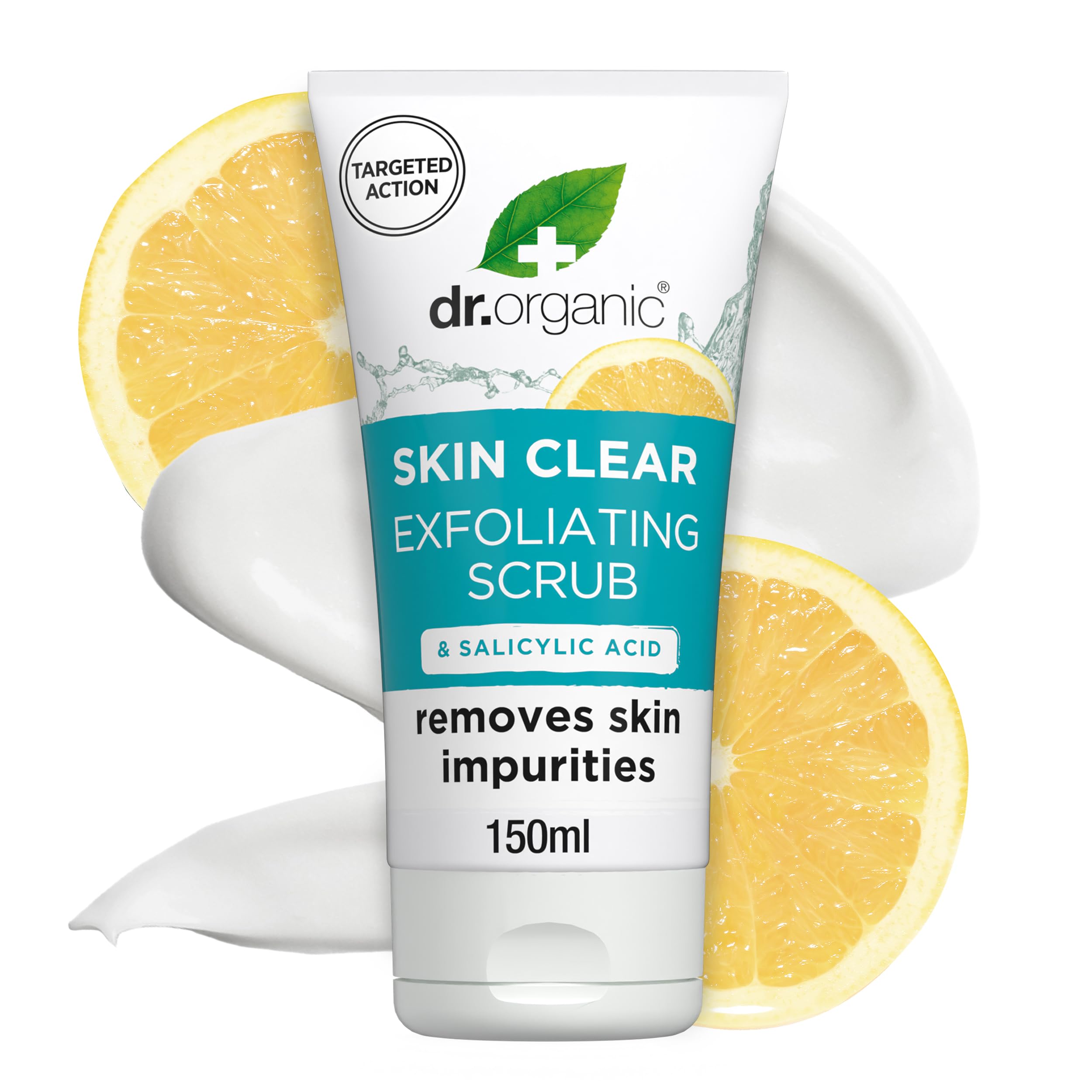 Dr Organic Skin Clear Exfoliating Scrub with Tea Tree and Salicylic Acid 150ml
