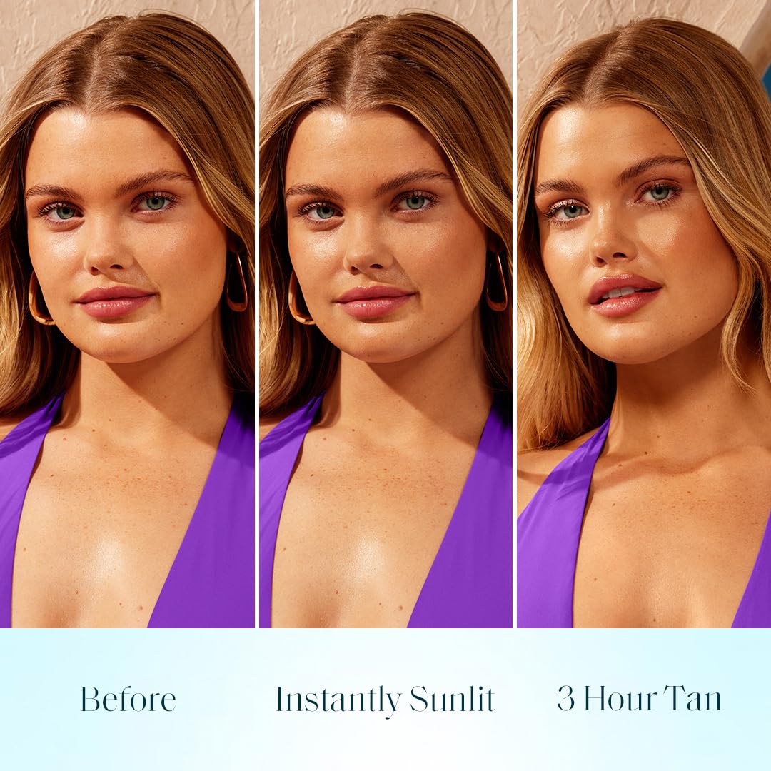 St.Tropez Sunlit Skin Self Tan Express for Face - Instant Bronzy Glow & Medium Tan 5