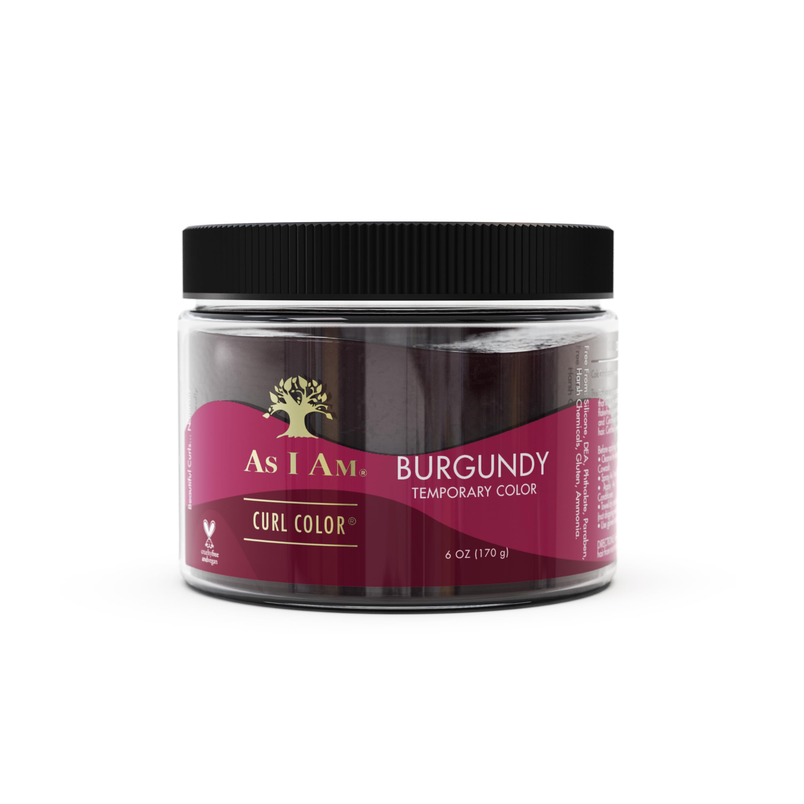 As I Am Curl Color Burgundy Temporary Colour & Curling Gel 6oz for Type 3 & 4 Hair