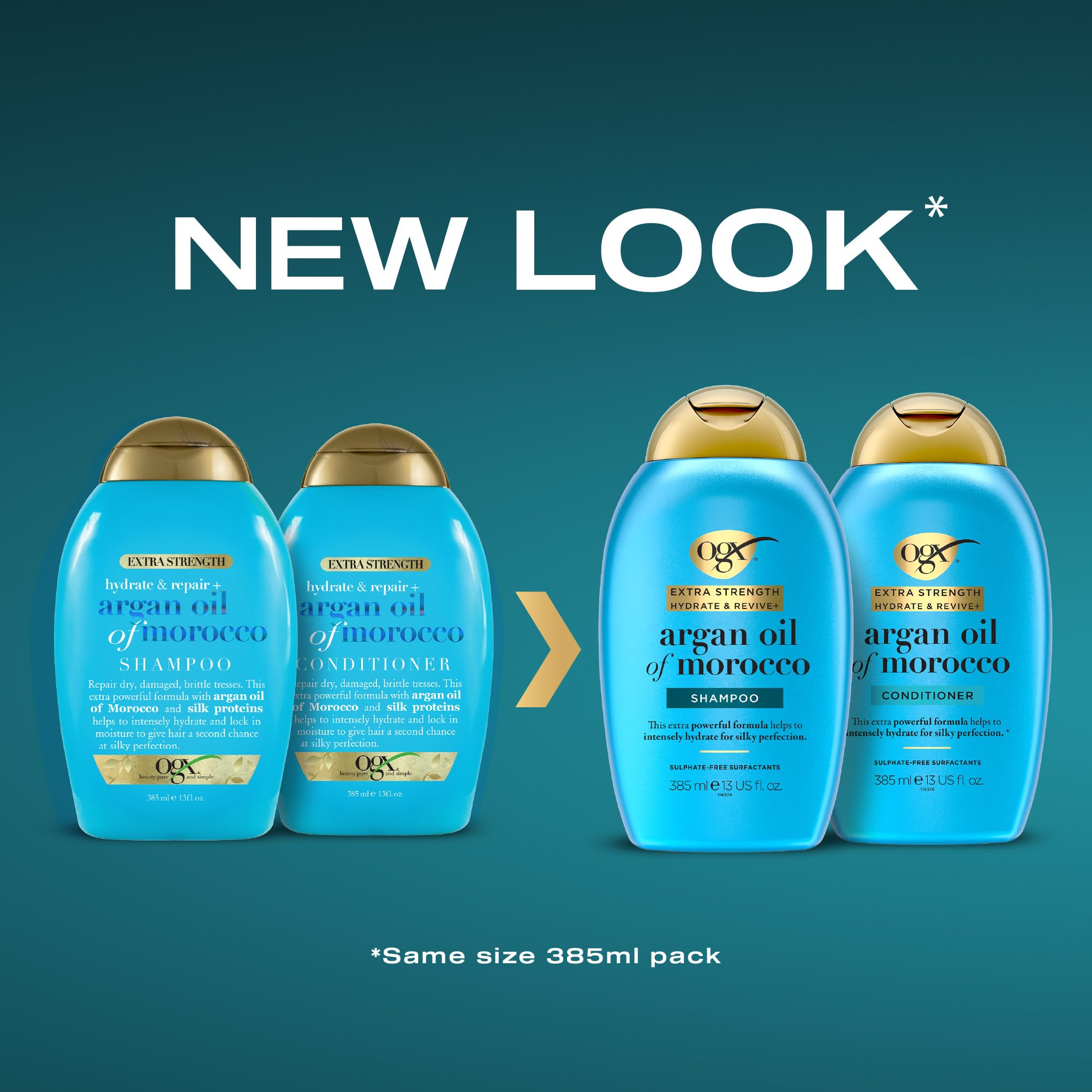 OGX Argan Oil of Morocco Extra Strength Conditioner for Dry Damaged Hair, 385 ml