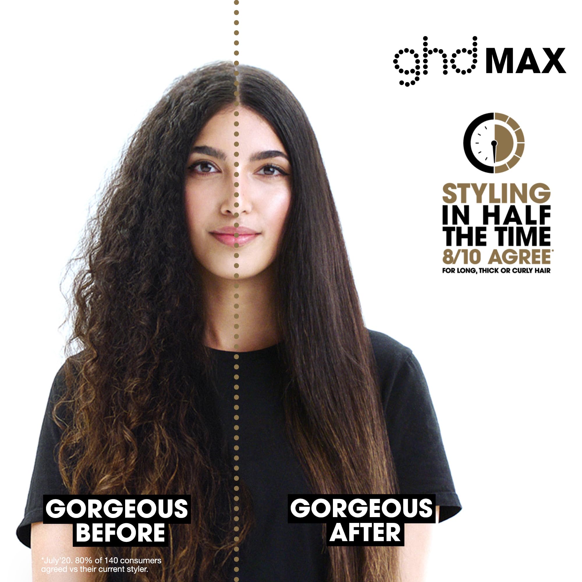 ghd Max Wide Plate Hair Straightener & Styler in Black