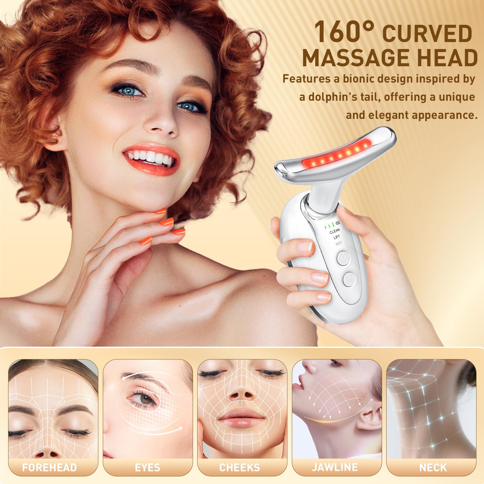 Lychico Upgraded EMS Facial Massager with 7-Colour LED Light Therapy 5