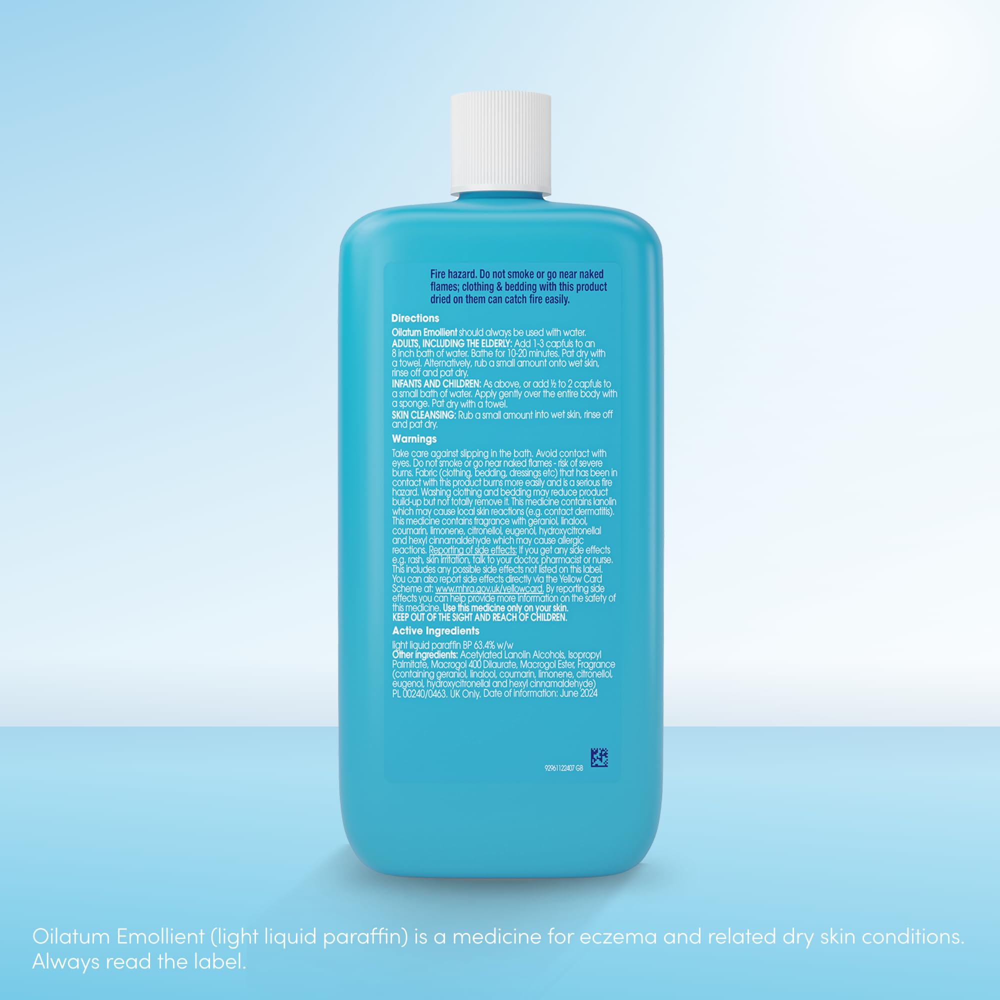 Oilatum Emollient Bath Liquid for Eczema, Psoriasis & Dry Skin Relief, 500ml 3
