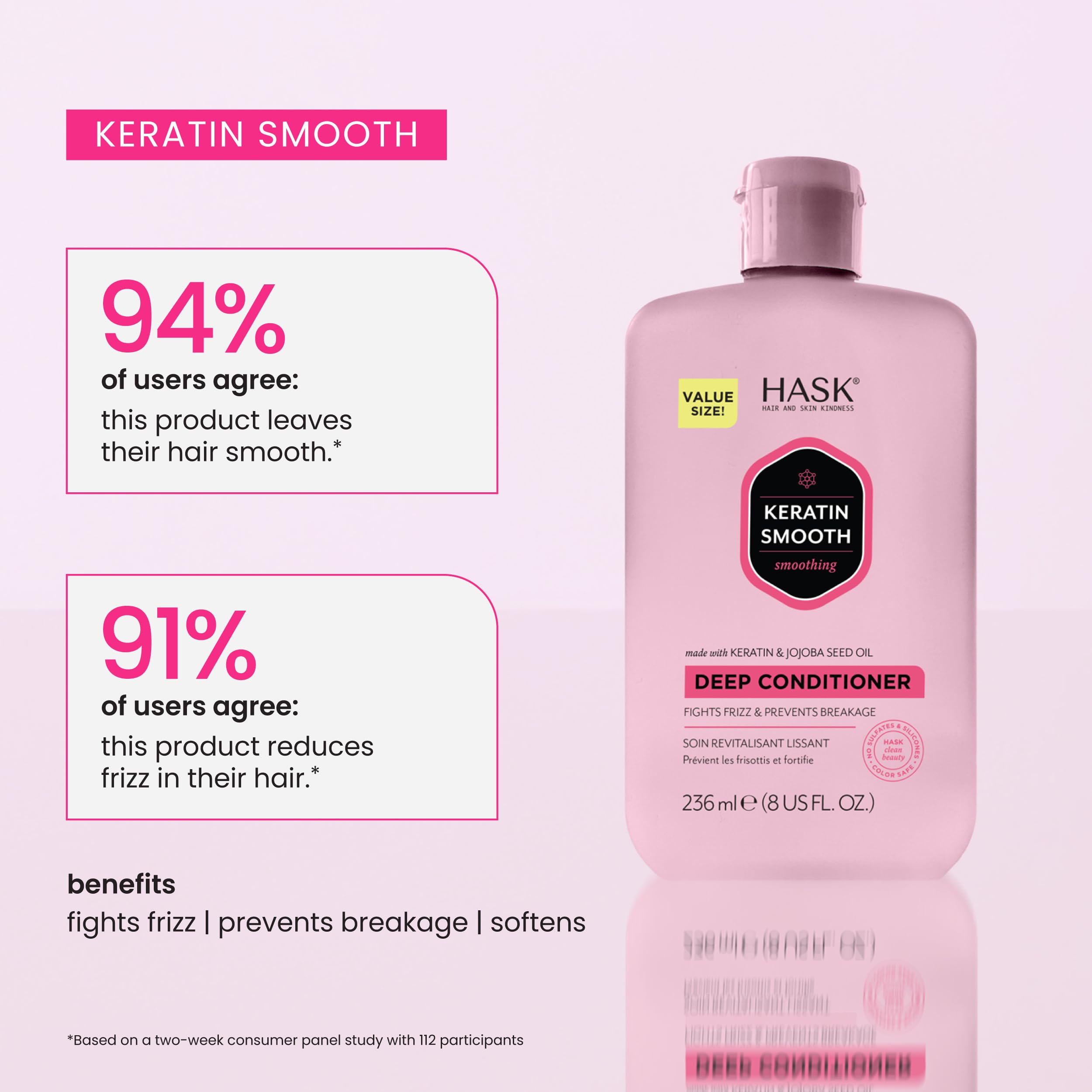 HASK Keratin Smoothing Deep Conditioner Treatment for All Hair Types 6