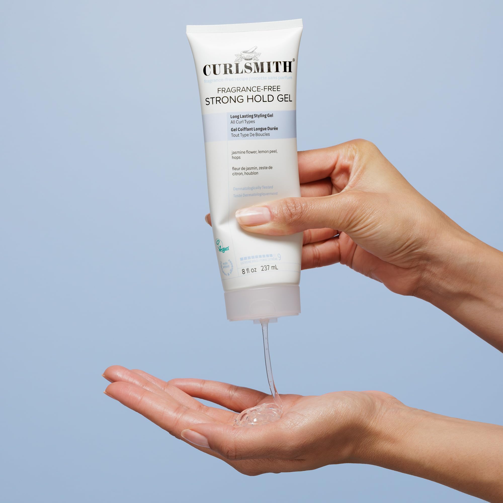 CURLSMITH Fragrance-Free Strong Hold Gel for Extreme Hold and Frizz Control 8