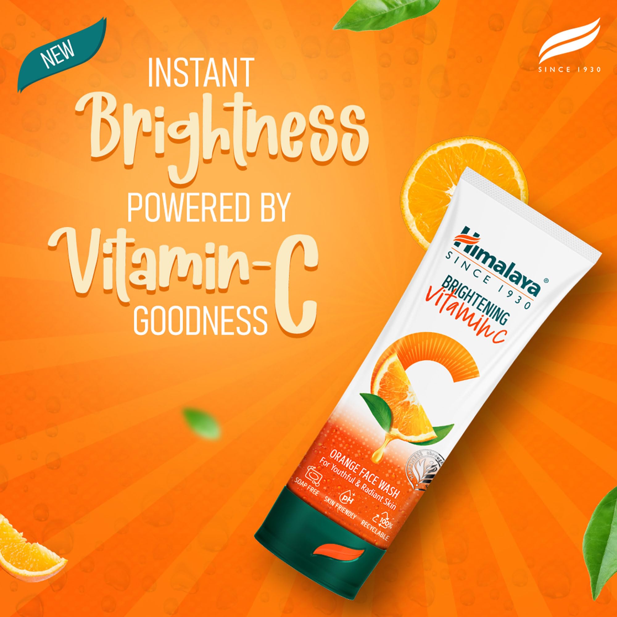 Himalaya Brightening Vitamin C Orange Face Wash Cleanser for Dull Skin 100ml 4