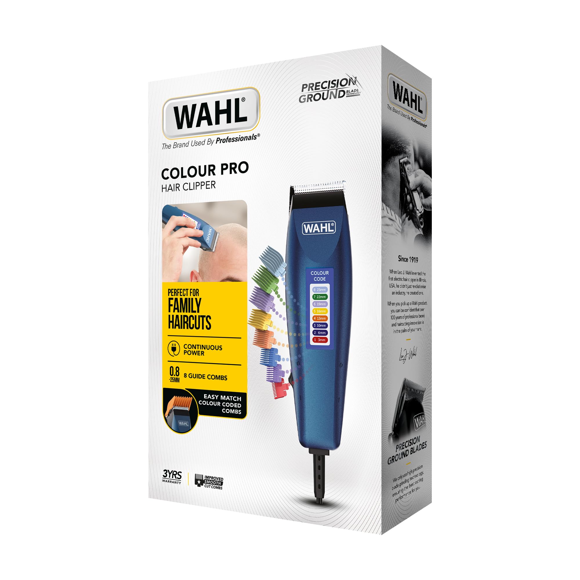 Wahl Colour Pro Haarschneidemaschine mit Kabel, Haarschneidemaschine für Herren, Kopfrasierer, Herrenhaarschneider 6