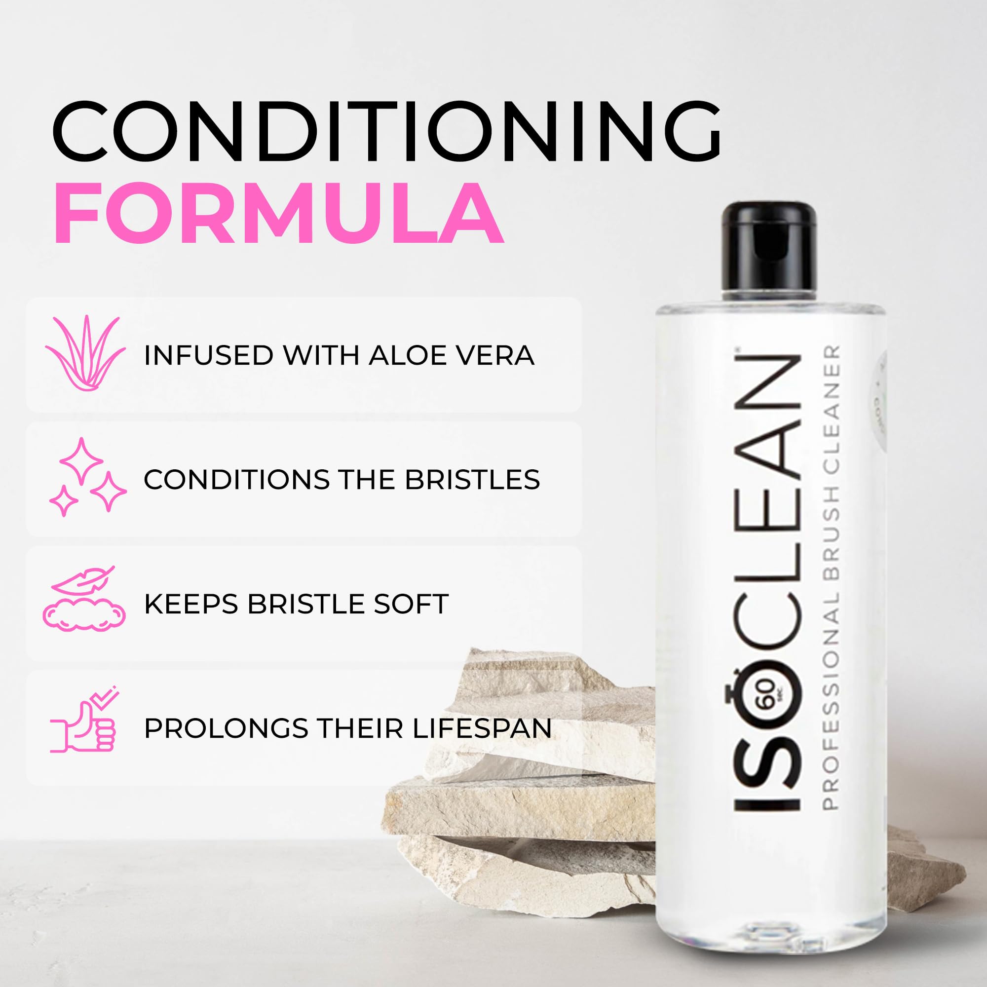 ISOCLEAN Make-up-Pinselreiniger mit Tauchschale – Flüssiger Make-up-Reiniger zum einfachen Dosieren für Make-up-Pinsel und -Werkzeuge – Reinigt Borsten – Trocken in 60 Sekunden (kein Abspülen erforderlich) – Vegan, tierversuchsfrei – 275 ml 3