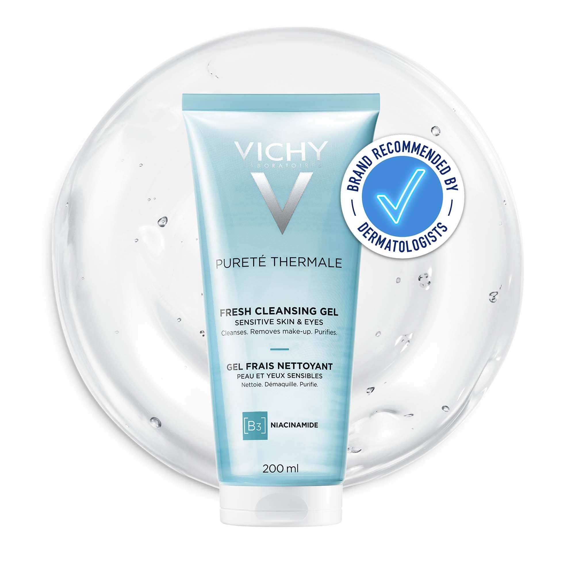 VICHY Pureté Thermale One Step Fresh Cleansing Gel for Sensitive Skin