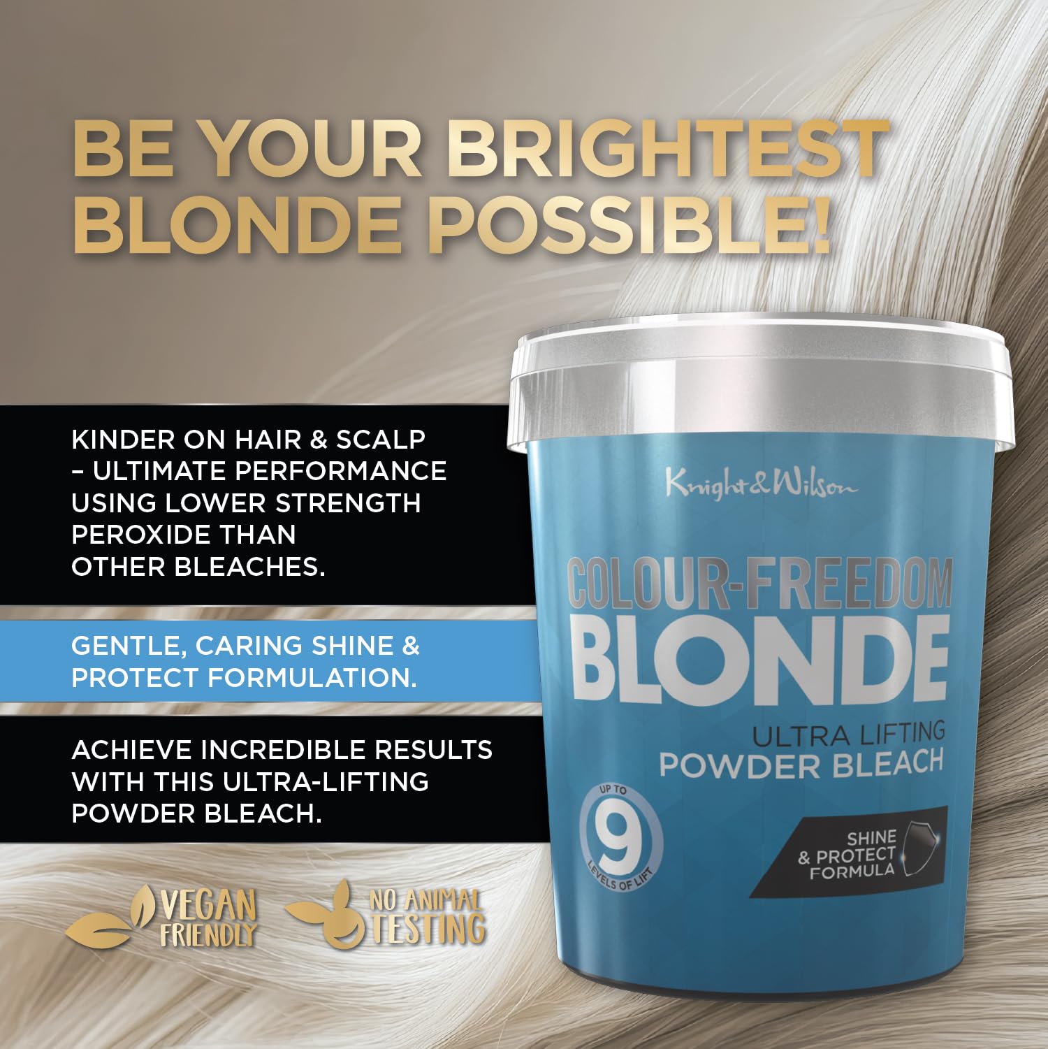 Knight & Wilson Colour Freedom Professional Ultra High Lift Hair Bleach Powder 500g 6