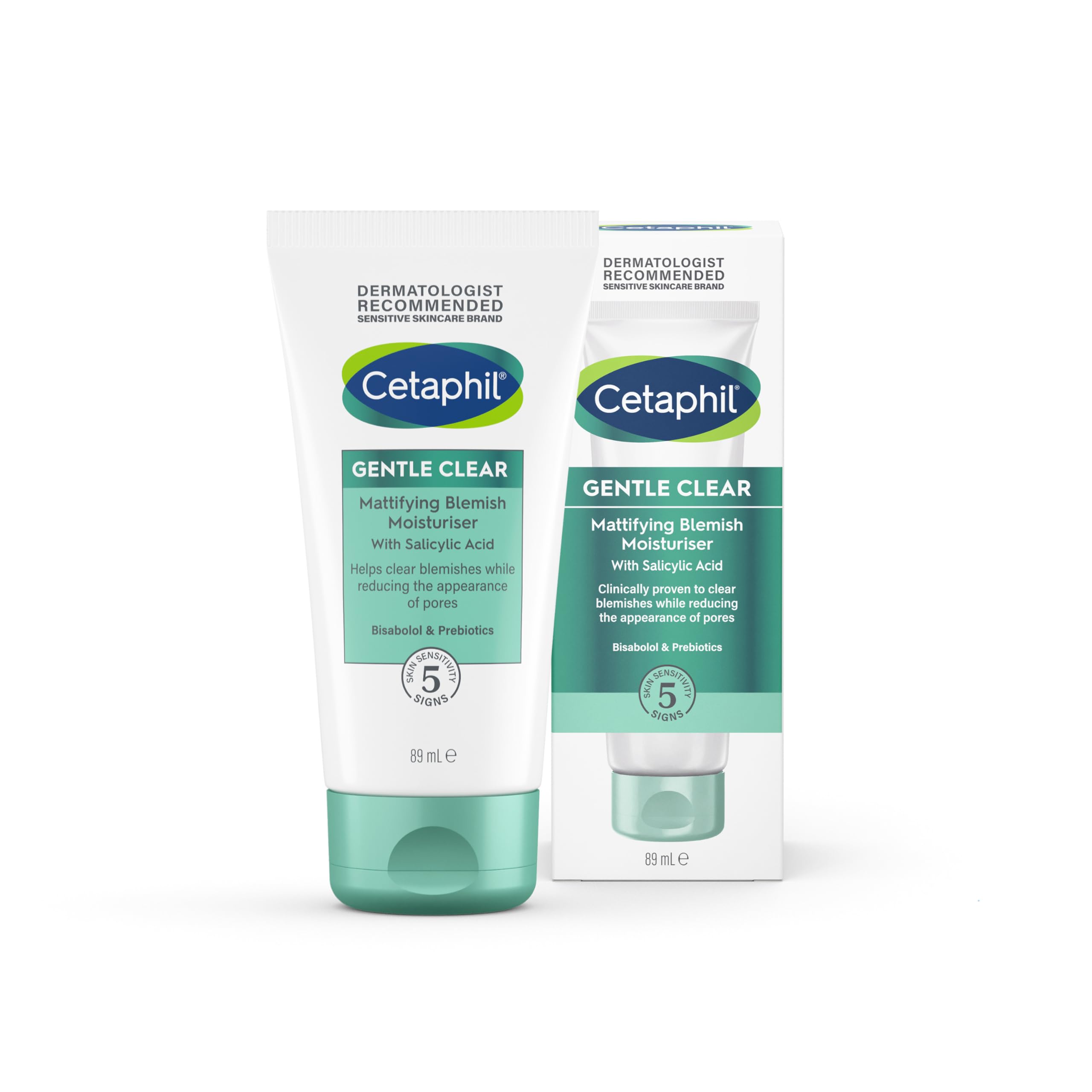 Cetaphil Gentle Clear Mattifying Blemish Face Moisturiser 89ml with Salicylic Acid