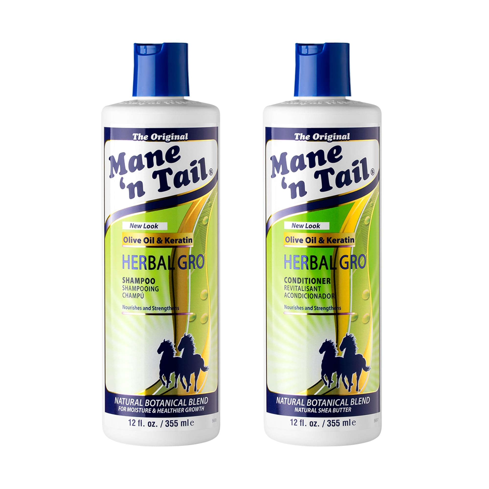 Mane 'n Tail Herbal Gro Shampoo and Conditioner Twin Pack for Hair Growth and Strength
