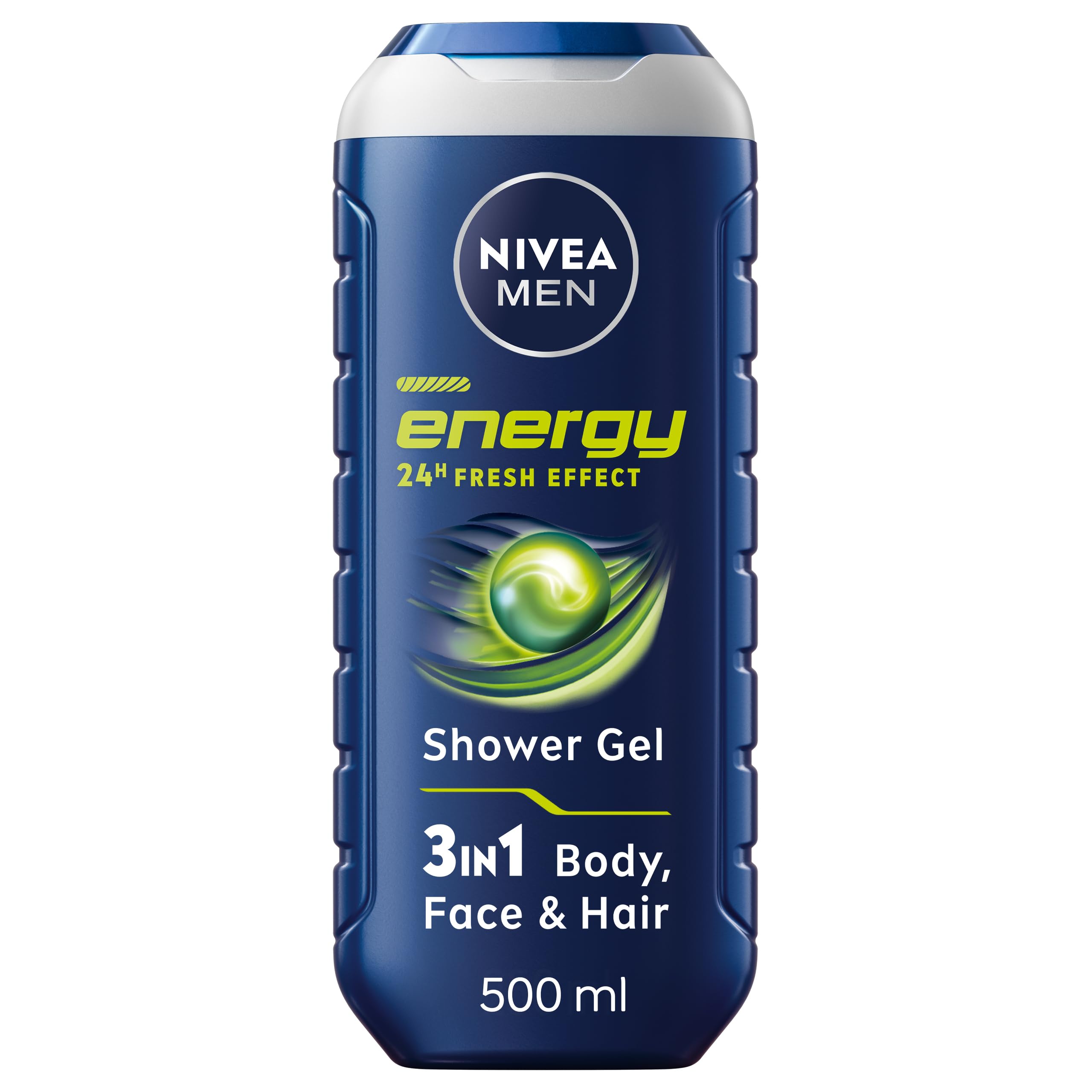 NIVEA MEN Energy Duschgel (500 ml), Feuchtigkeitsspendendes 3-in-1 Duschgel für Männer