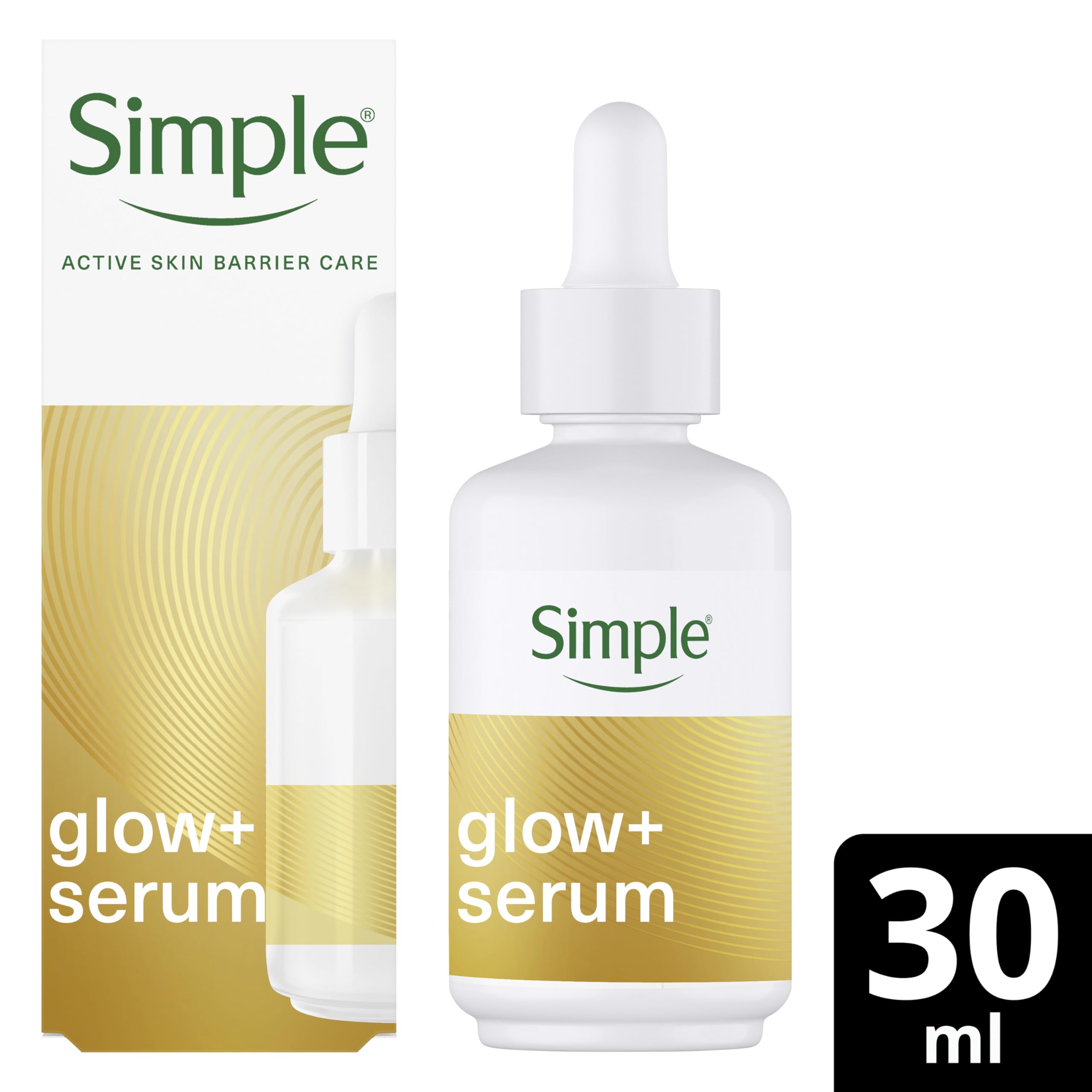 Simple Glow+ 10% Vitamin C + E + F Serum Hautpflege für trockene oder feuchtigkeitsarme Haut