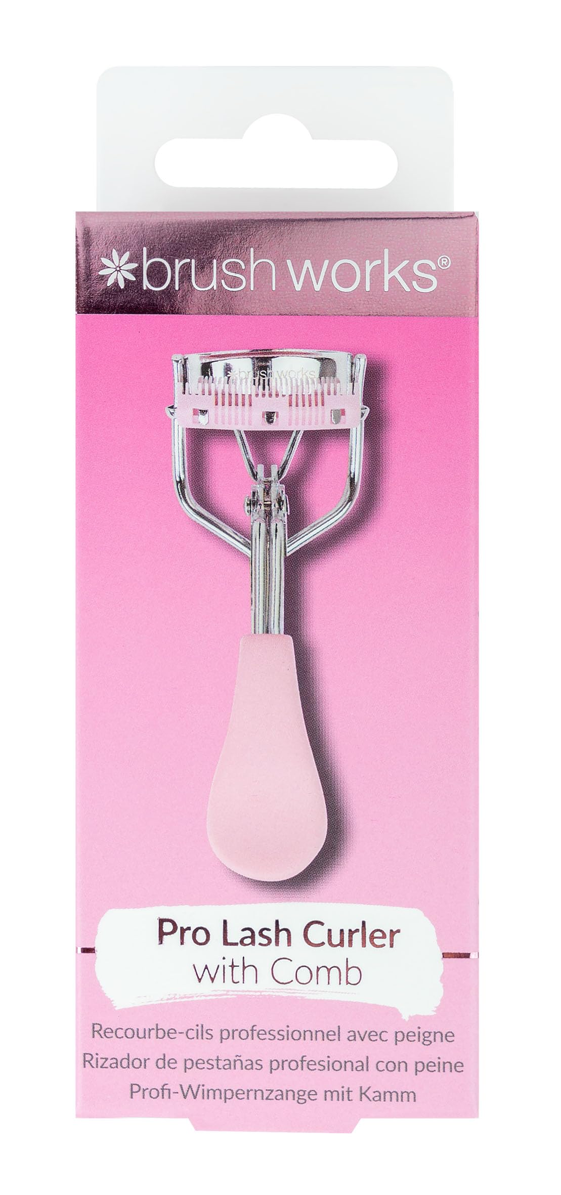 Brushworks Pro Lash Eyelash Curler with Built-In Comb for Lift & Definition