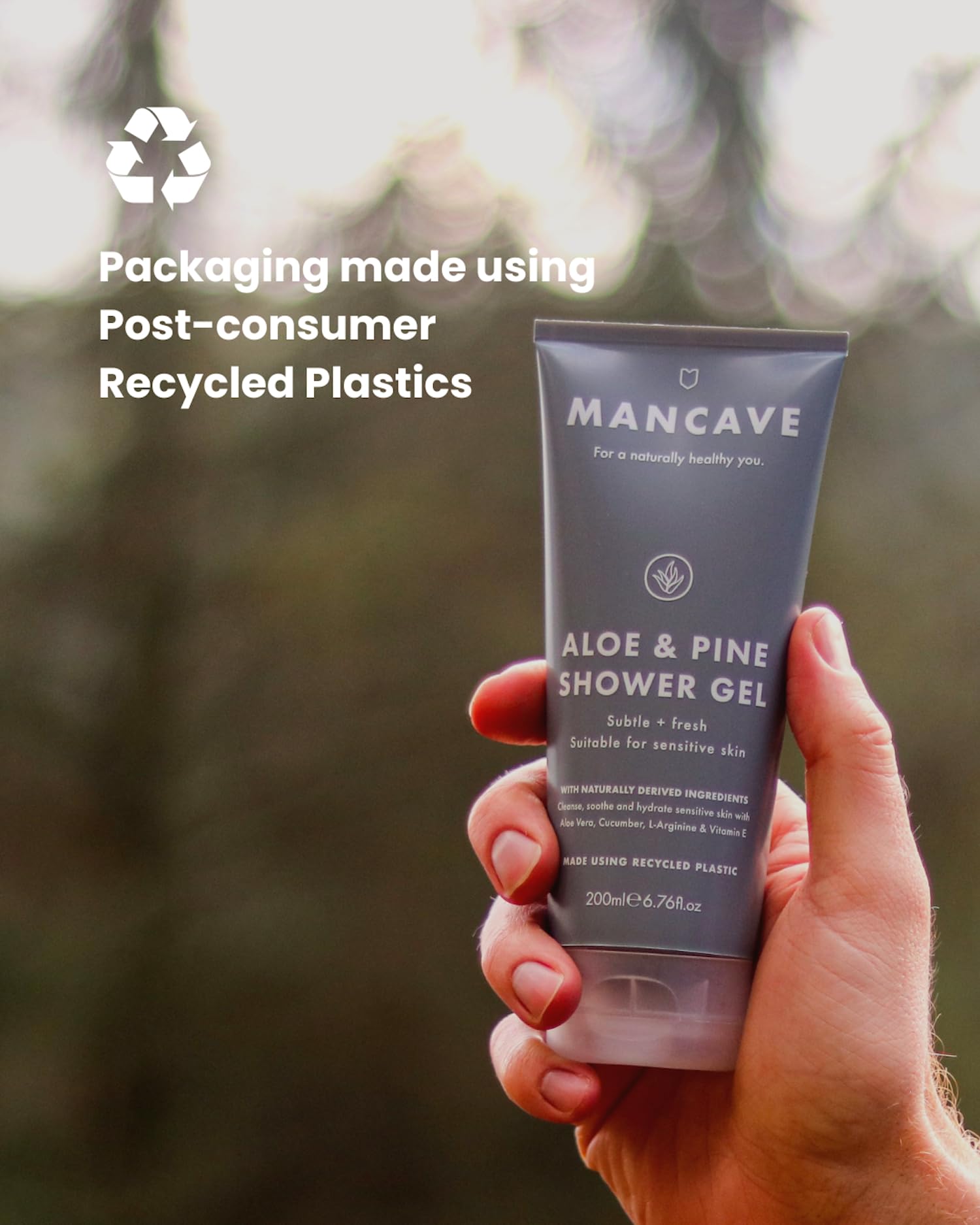 ManCave Aloe and Pine Shower Gel for Men, Sulphate & Paraben Free, 200 ml 6