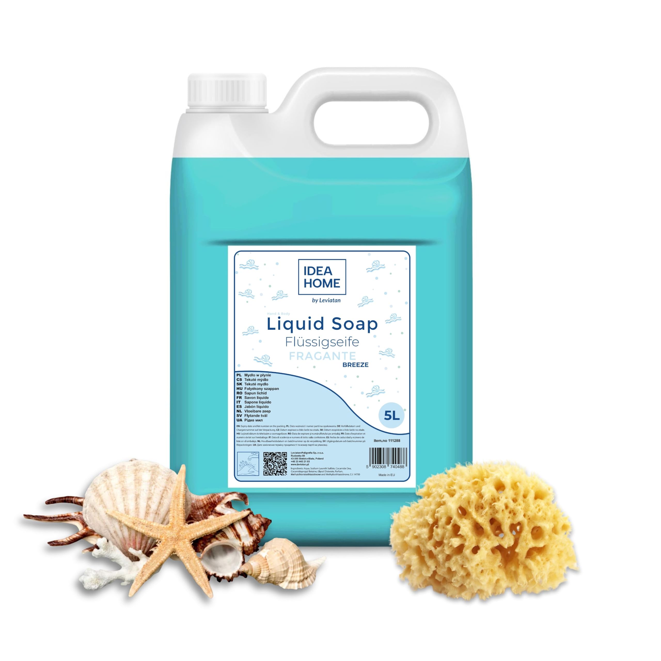 IDEA HOME Liquid Hand Soap 5L - Creamy Formula Rich in Vitamins and Minerals - Breeze Scent