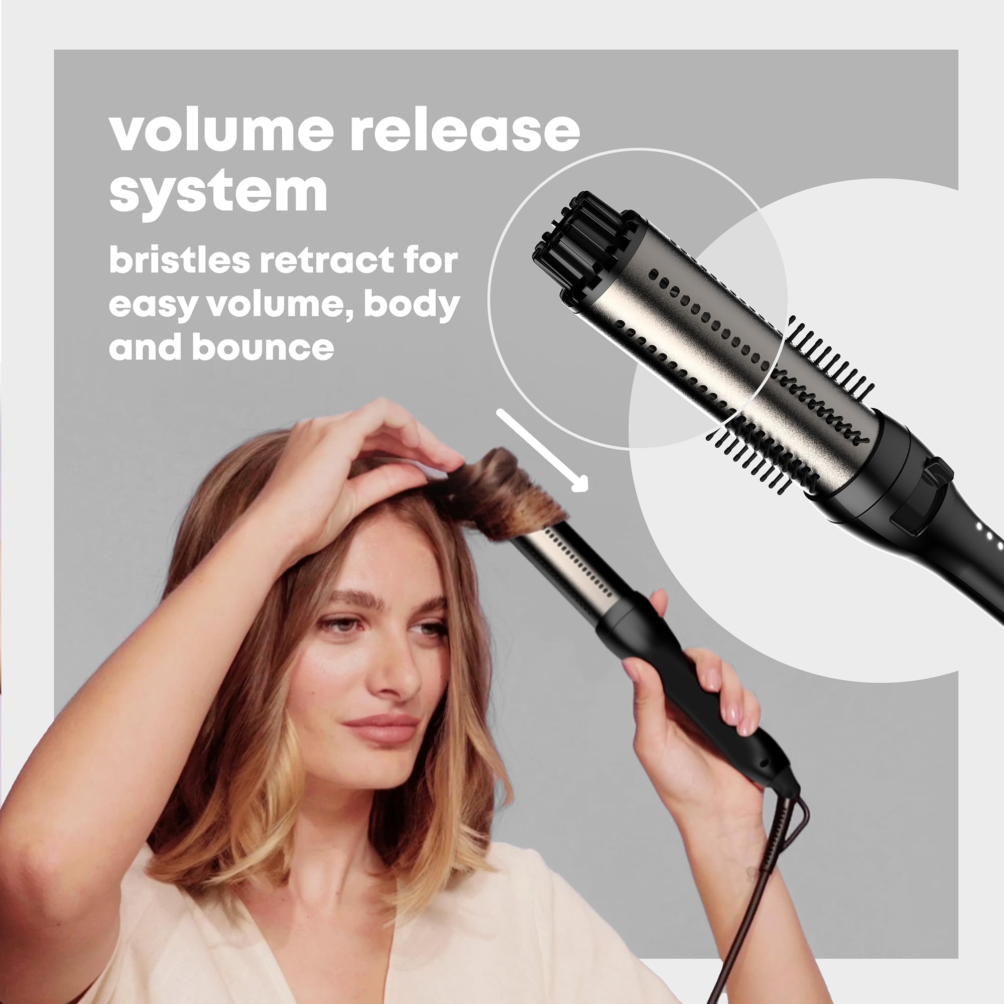 REVAMP Volume & Shape Ceramic Hot Brush with Progloss Oils, 38mm Barrel