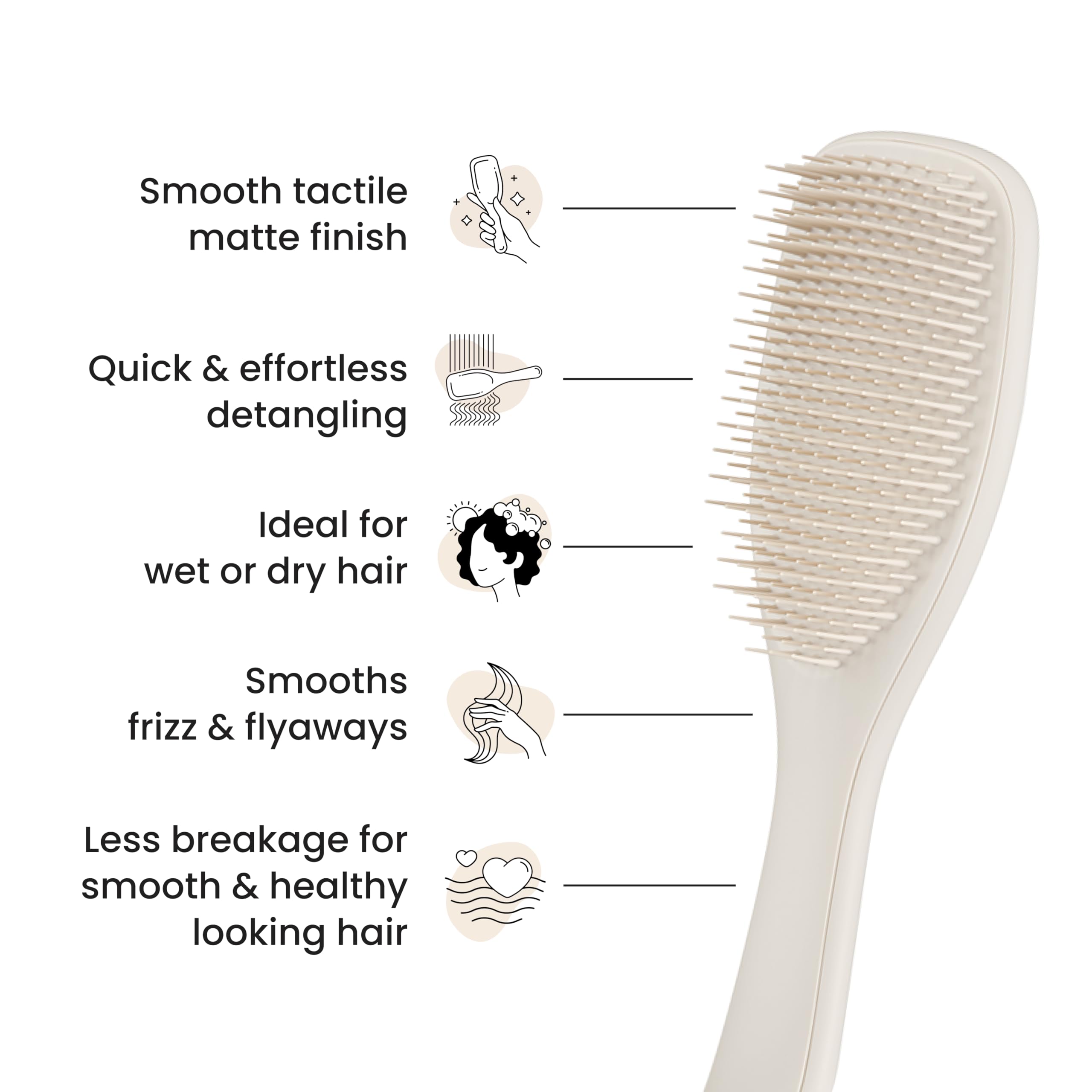 Tangle Teezer Ultimate Detangler Hairbrush - Matte Pumice Gray for Wet/Dry Hair 4