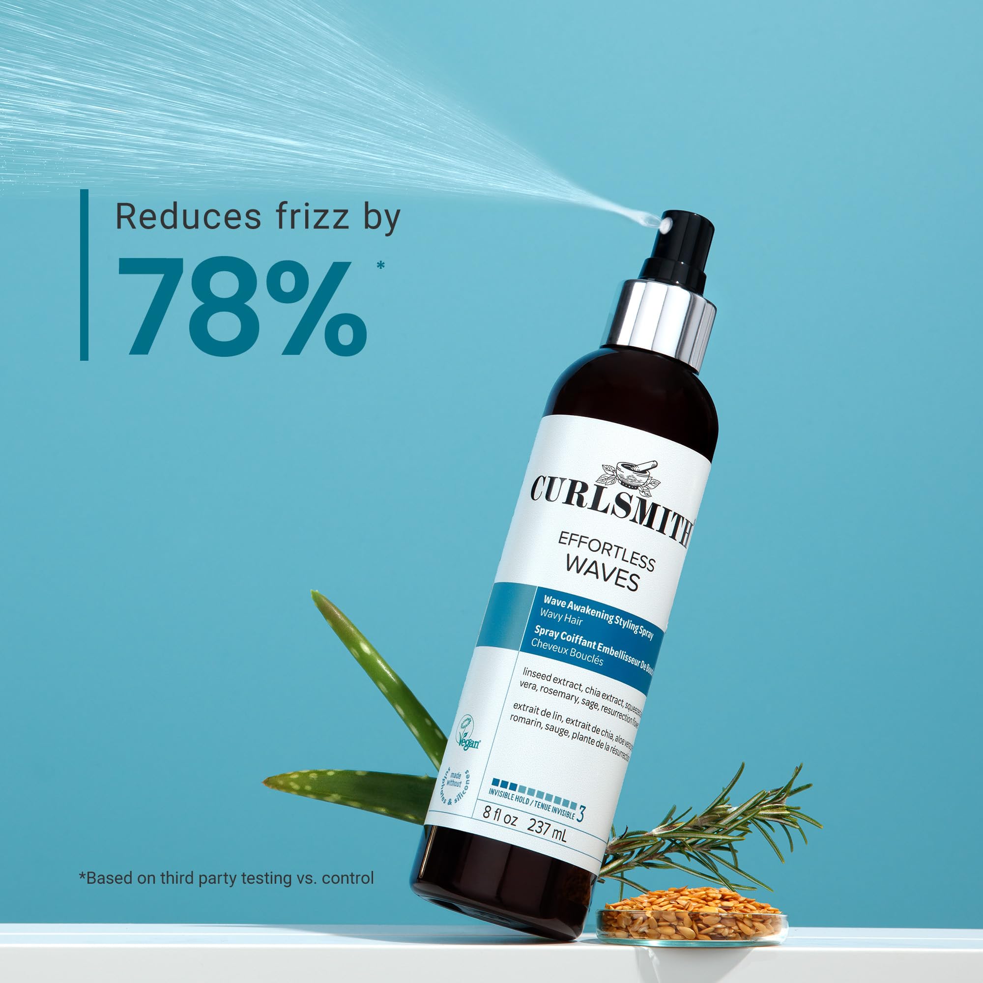 CURLSMITH Effortless Waves Styling Spray for Natural Shape and Frizz Reduction 4