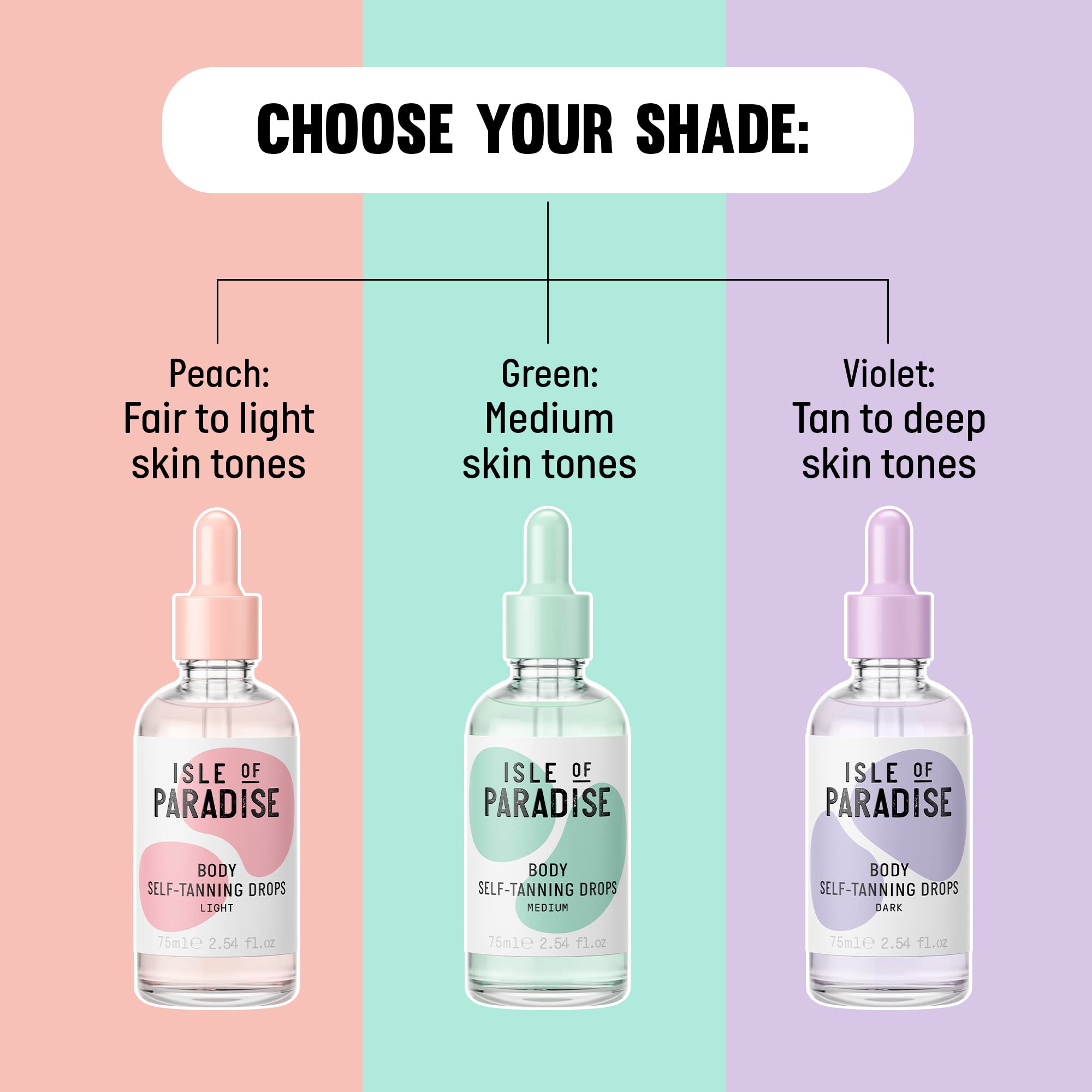 Isle of Paradise Green Self-Tanning Body Drops for Medium Skin Tones, 75ml 6