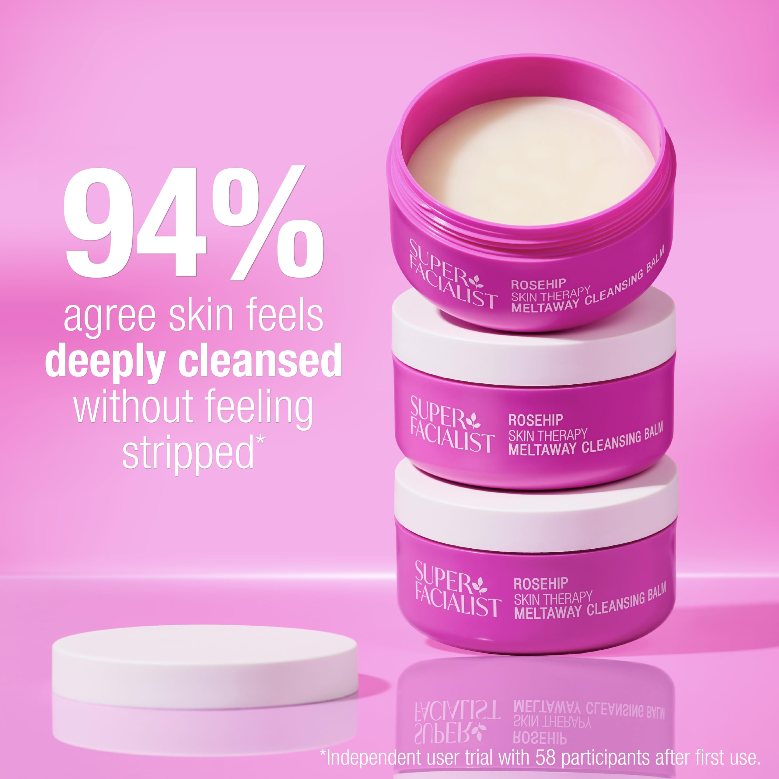 Super Facialist Rosehip Meltaway Cleansing Balm - Makeup Remover with Hyaluronic Acid 5