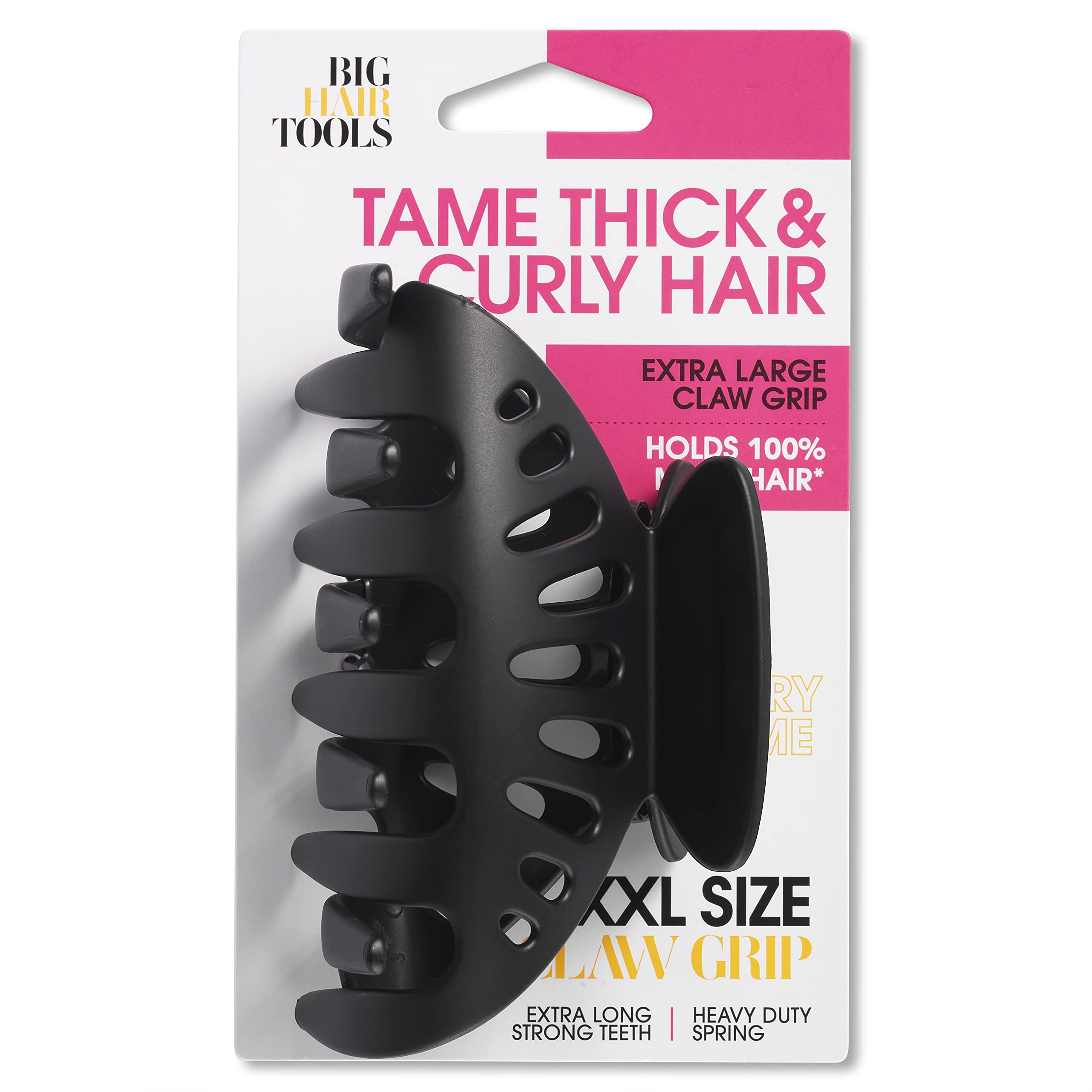 Big Hair Tools XXL Claw Grip for Thick, Long, or Curly Hair - Black
