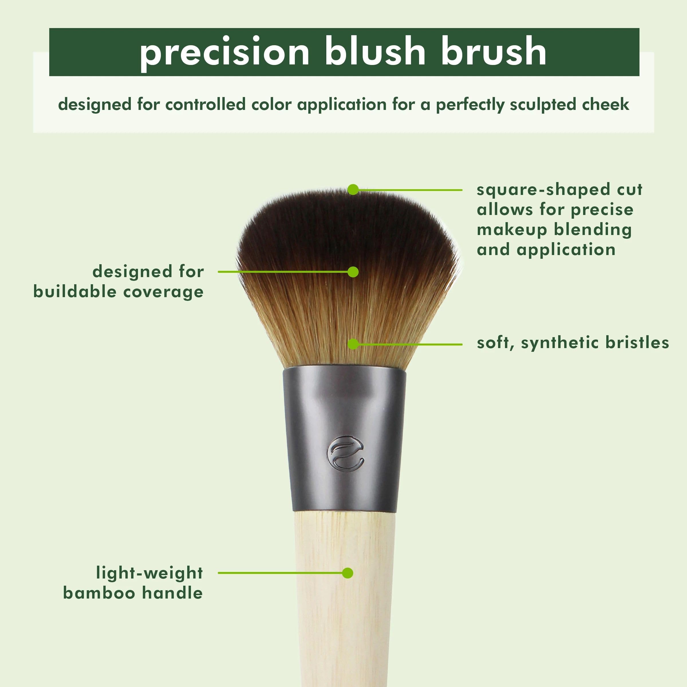 EcoTools Precision Blush Makeup Brush for Powder, Bronzer, Sculpted Cheek Application