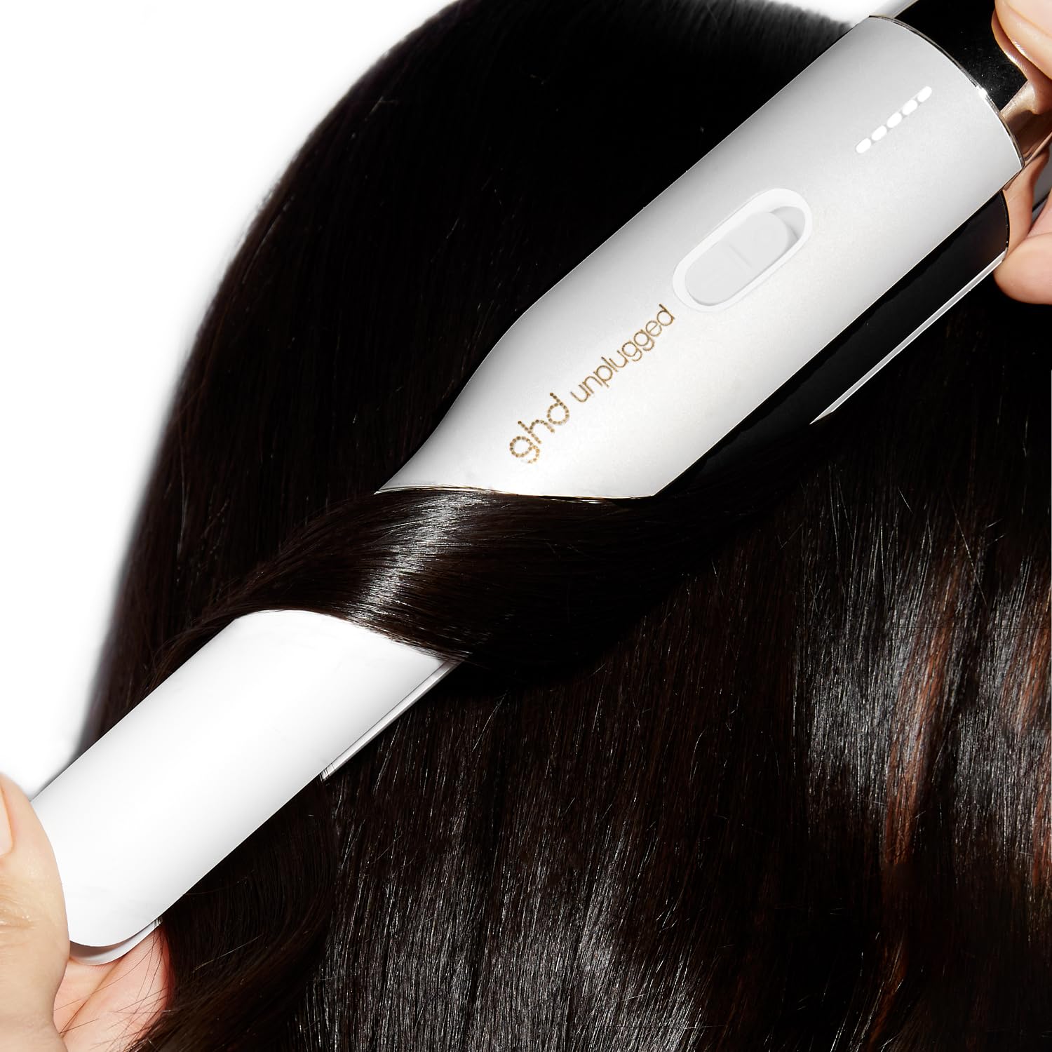 ghd Unplugged Cordless Hair Straightener, White, On the Go Styling, 65% More Shine 6
