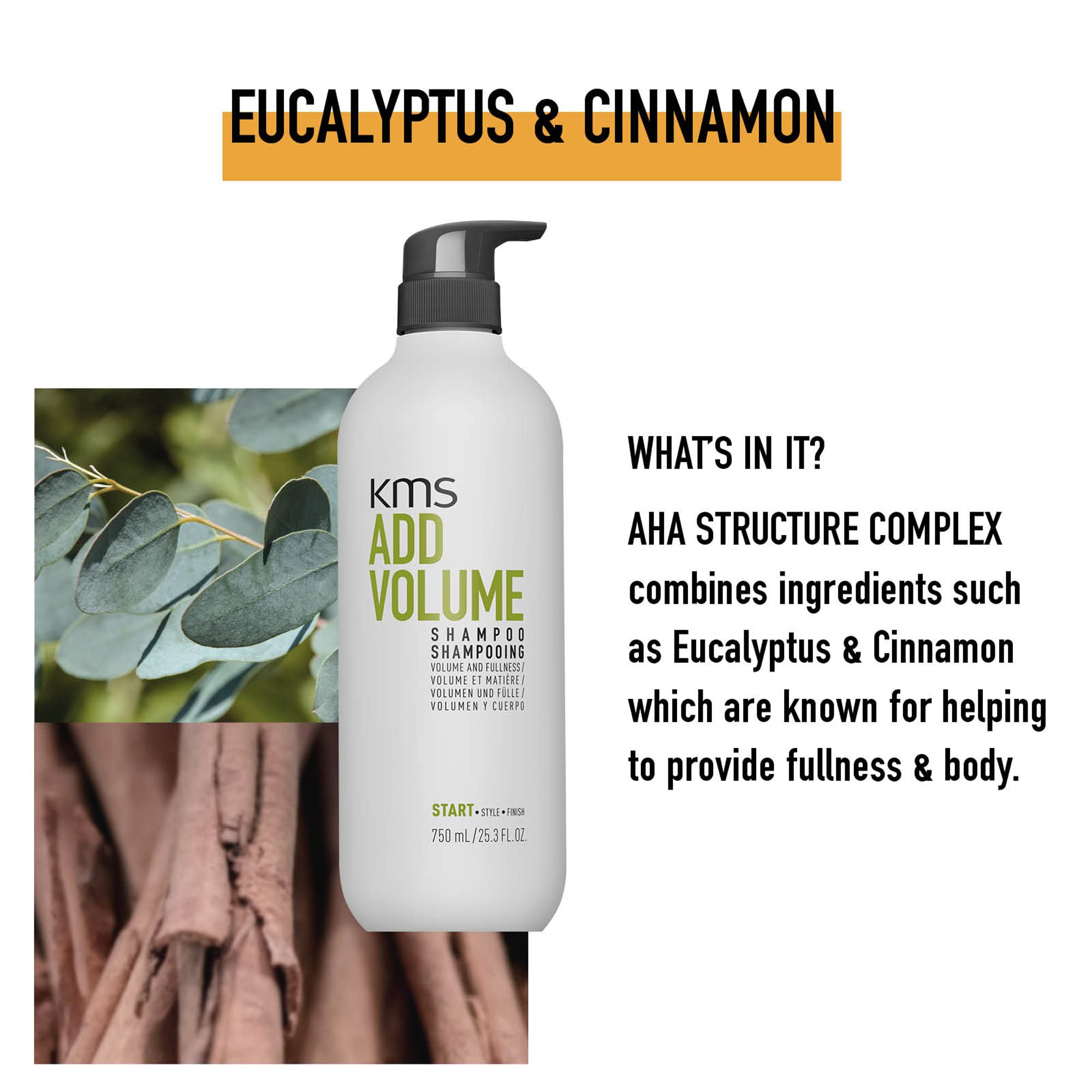 KMS Add Volume Shampoo for All Hair Types, 750ml - Vegan Formula for Lift and Fullness 4