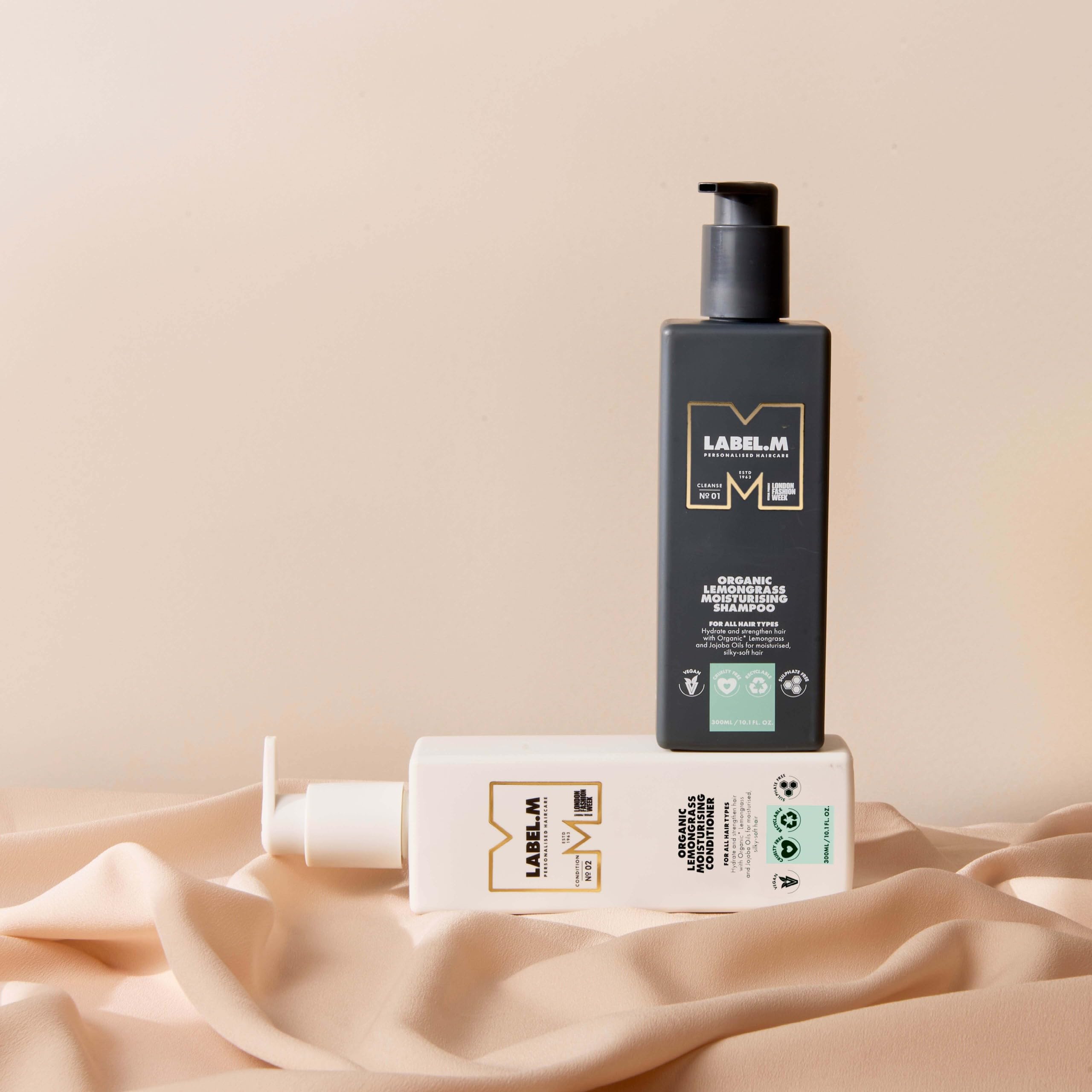 label.m Organic Lemongrass Moisturising Shampoo 300ml for Hydration and Strength