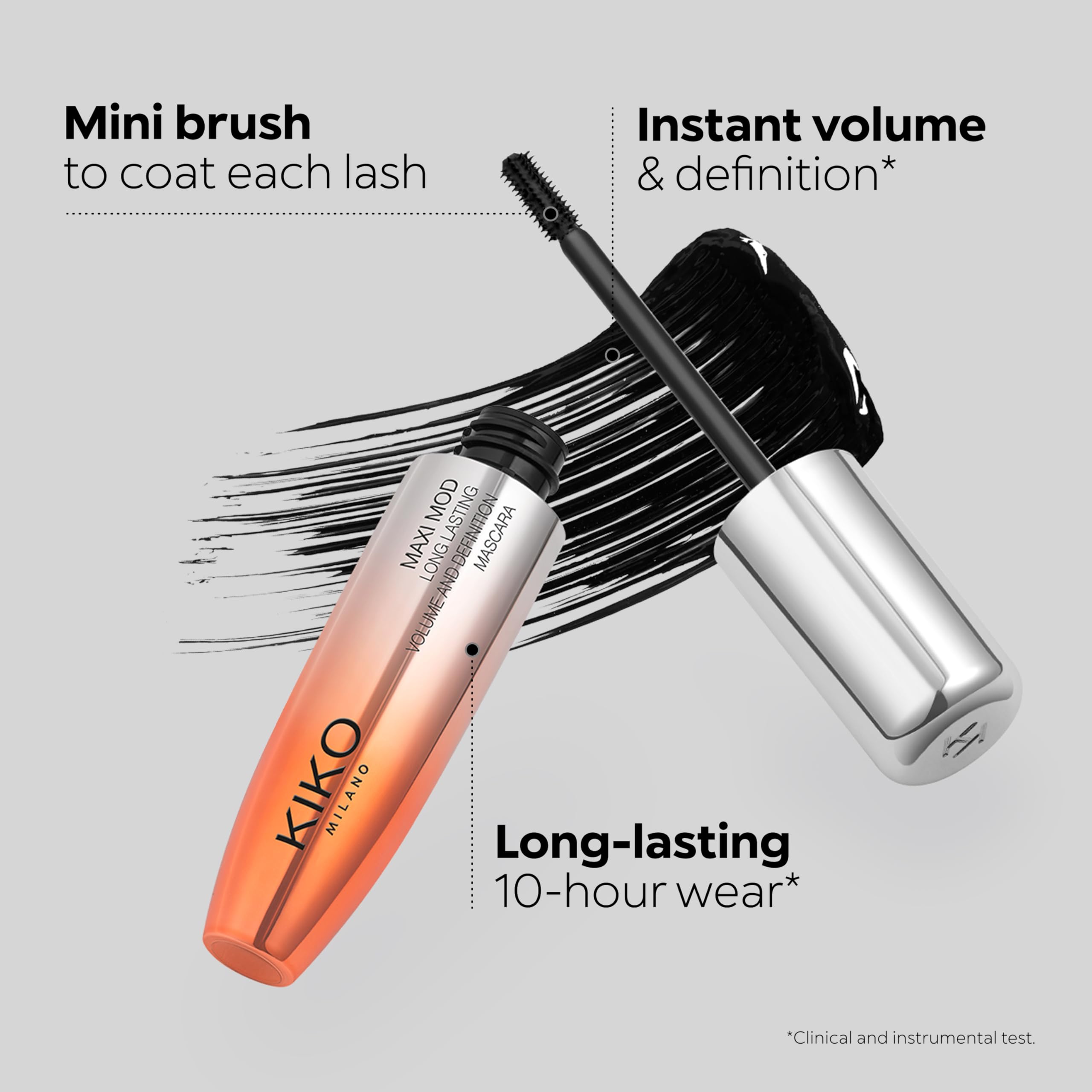 KIKO Milano Maxi Mod Volume & Definition Mascara | 10-Hour Long-Lasting Intense Black 5