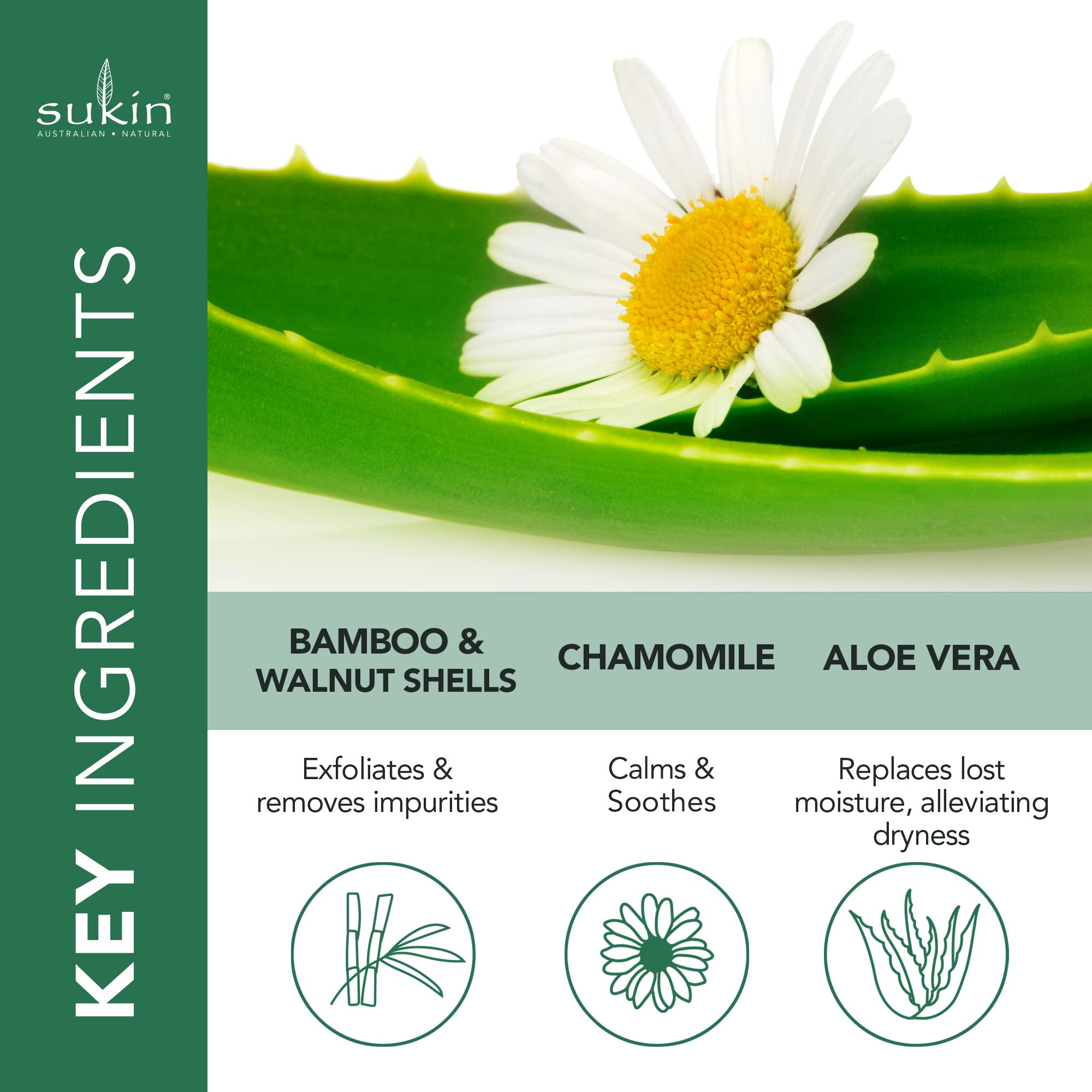 Sukin Revitalising Facial Scrub 125ml with Bamboo, Walnut & Jojoba Oil 4