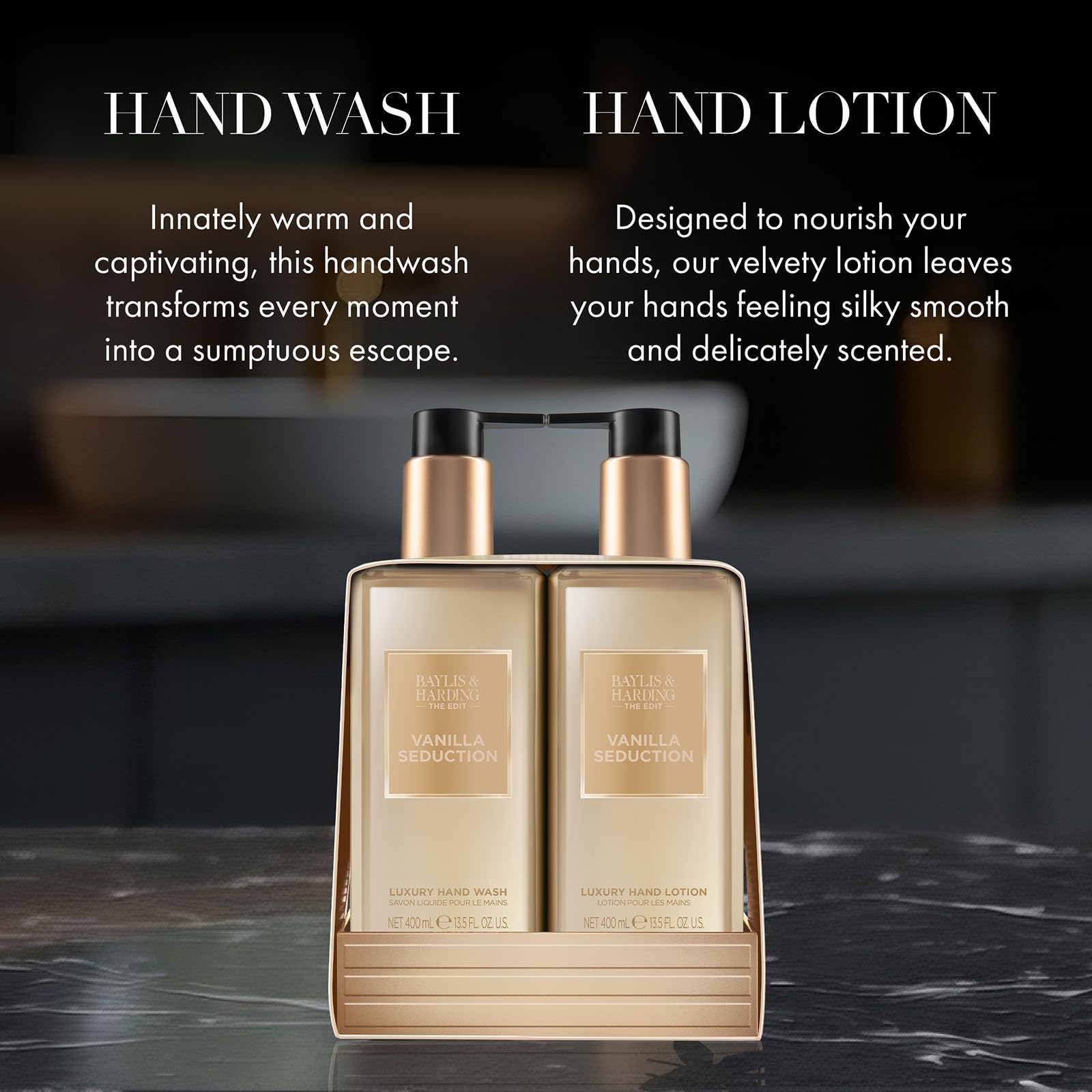 Baylis & Harding The Edit Vanilla Seduction Hand Wash & Lotion 2 Piece Set (Vegan)