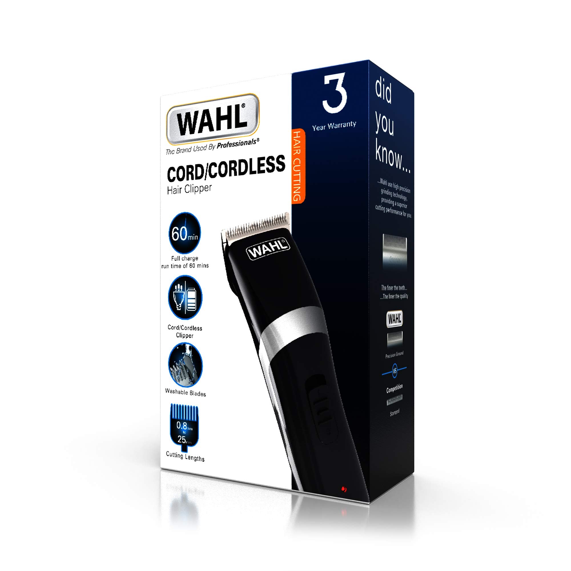 Wahl Cord/Cordless Rechargeable Hair Clipper with 11 Attachment Combs 5