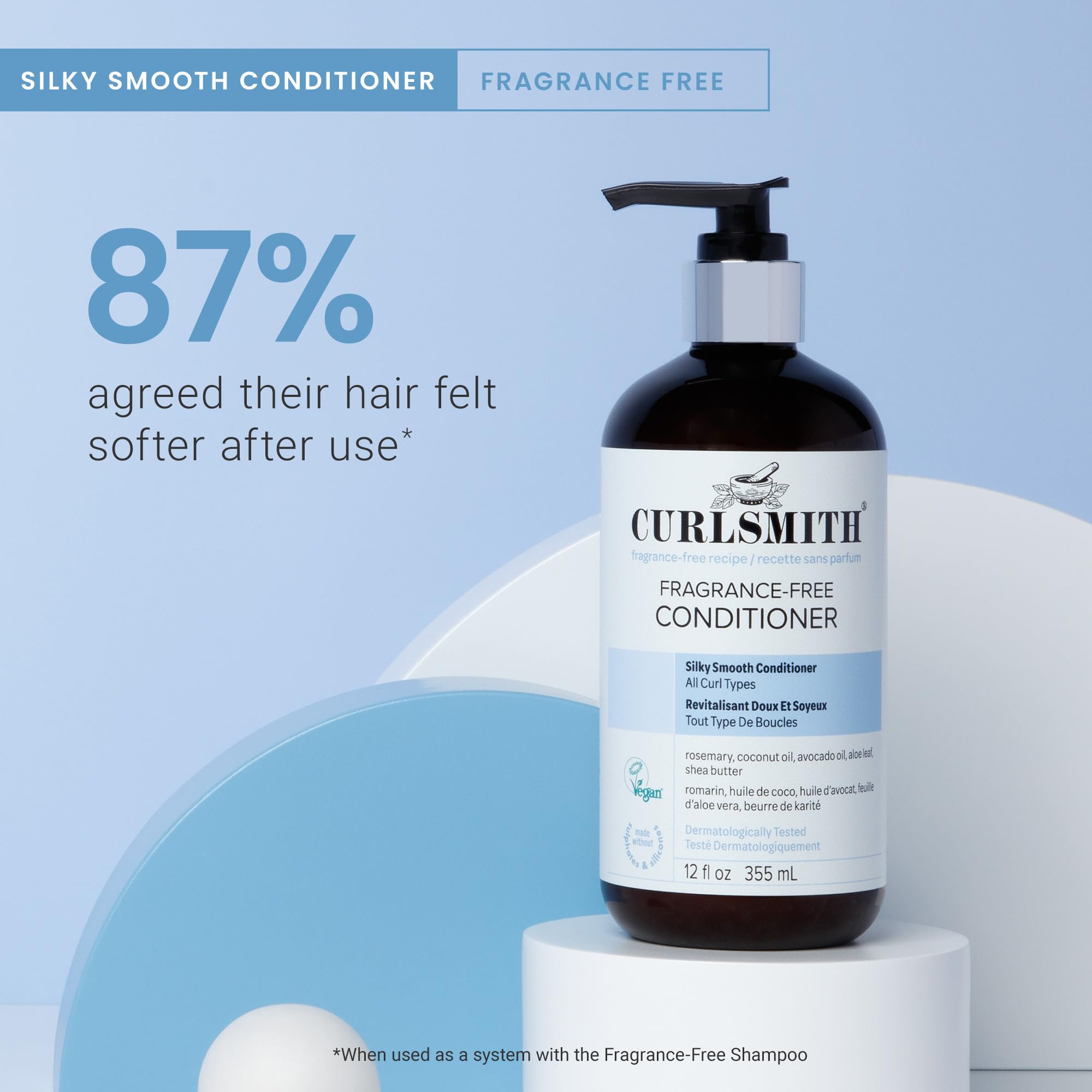 CURLSMITH Fragrance-Free Conditioner for Curly & Wavy Hair – Moisturising & Detangling 4