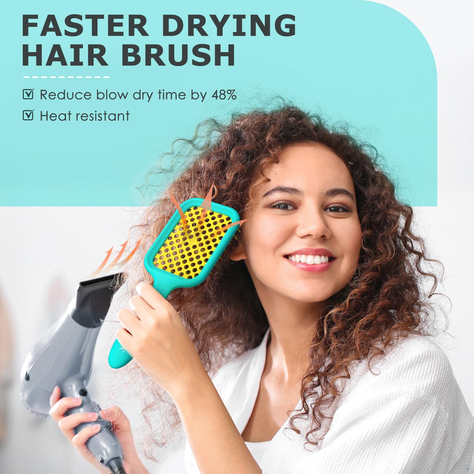 SHINLEA Detangler Hairbrush for Wet & Dry Hair with Vented Design 4