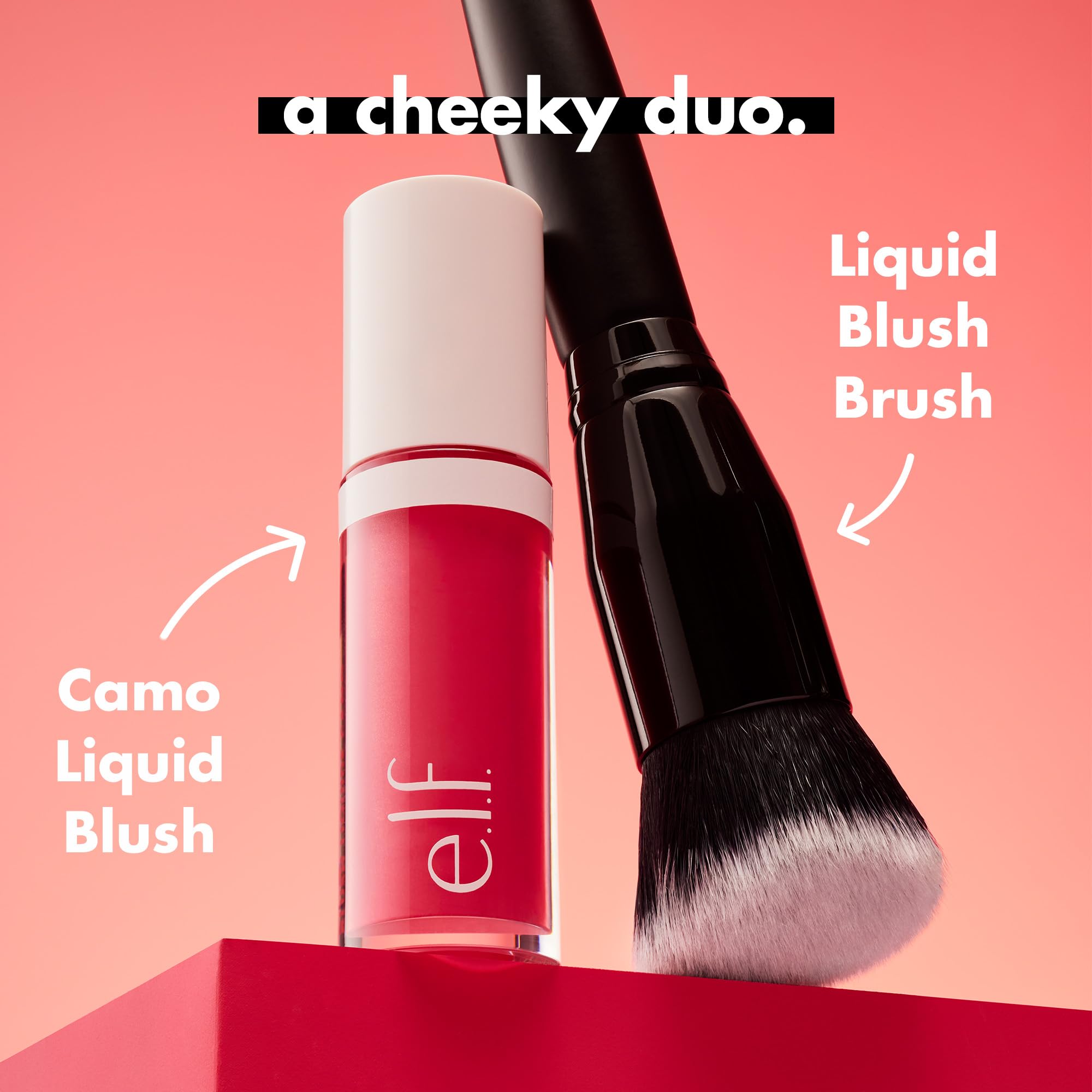 elf Camo Liquid Blush Brush, abgeschrägter Rougepinsel, ideal zum Auftragen und Verblenden 5