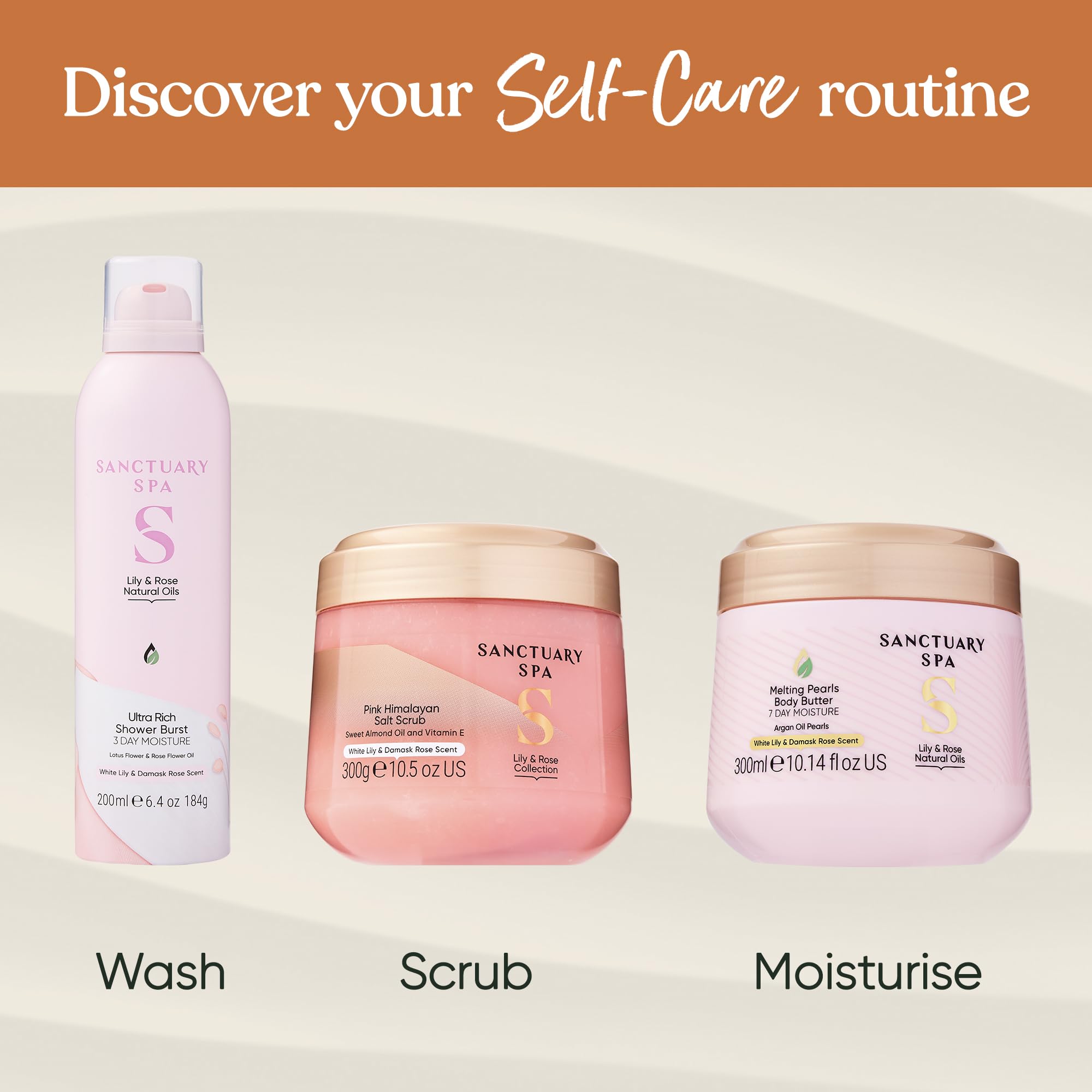 Sanctuary Spa Lily & Rose Natural Oils Ultra Rich Shower Burst Body Wash 5