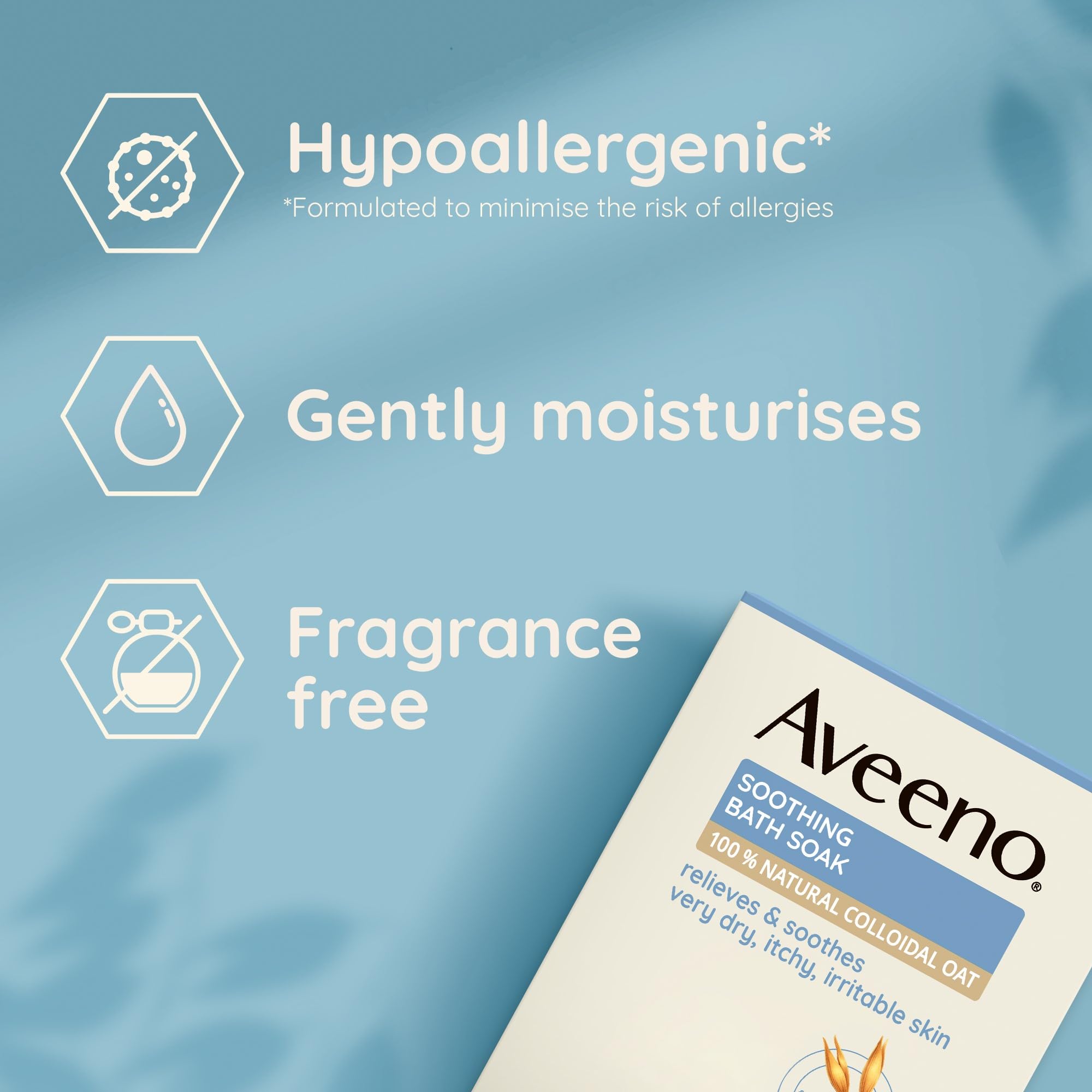 Aveeno Beruhigendes Badesalz mit 100 % natürlichem kolloidalem Hafer, geeignet für empfindliche Haut, lindert und beruhigt sehr trockene, juckende und gereizte Haut, 8 x 42 g Pulverbeutel 3