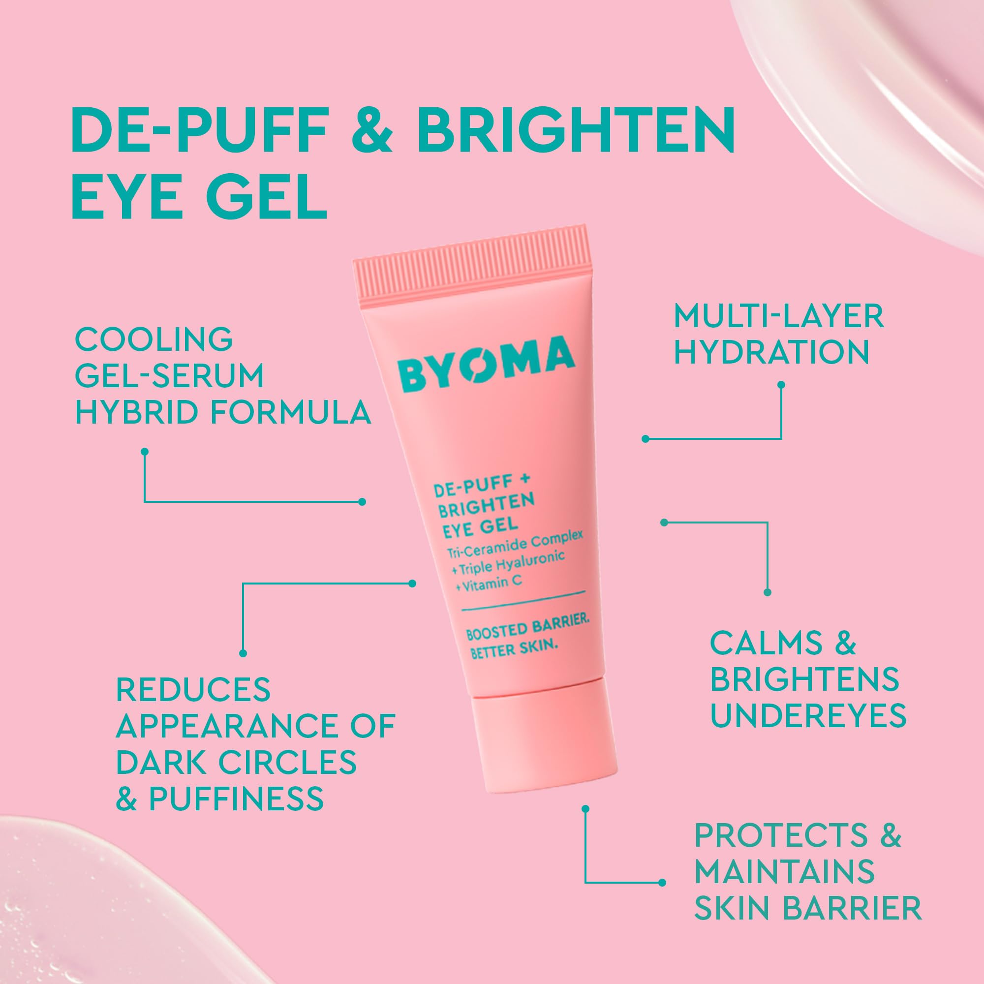 BYOMA Star Power Brightening Trio: Cleanser, Eye Gel, and Moisturizer Set 3