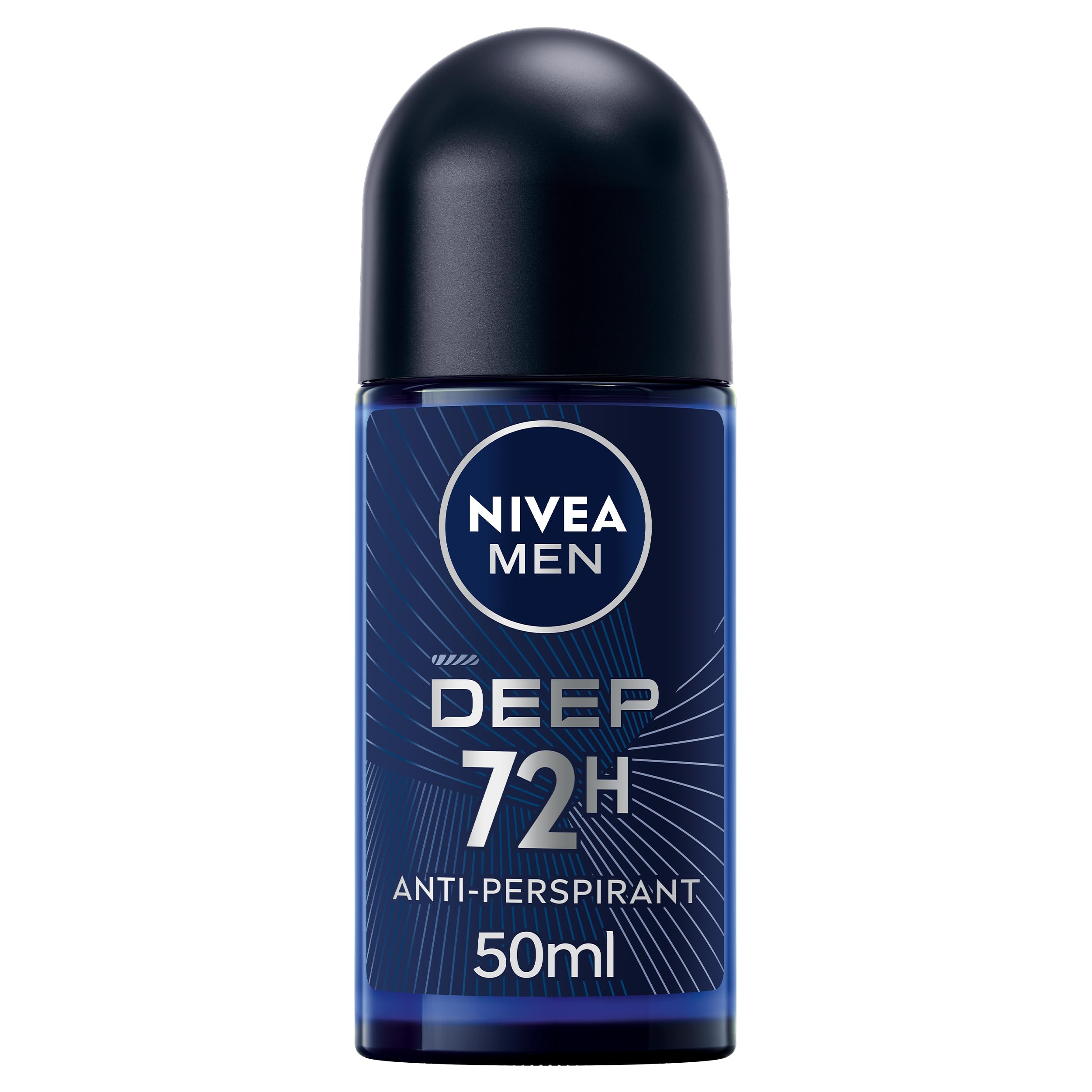 NIVEA Men Deep Black Carbon Roll-On (50 ml), Roll-On-Deodorant mit 72 Stunden Schutz