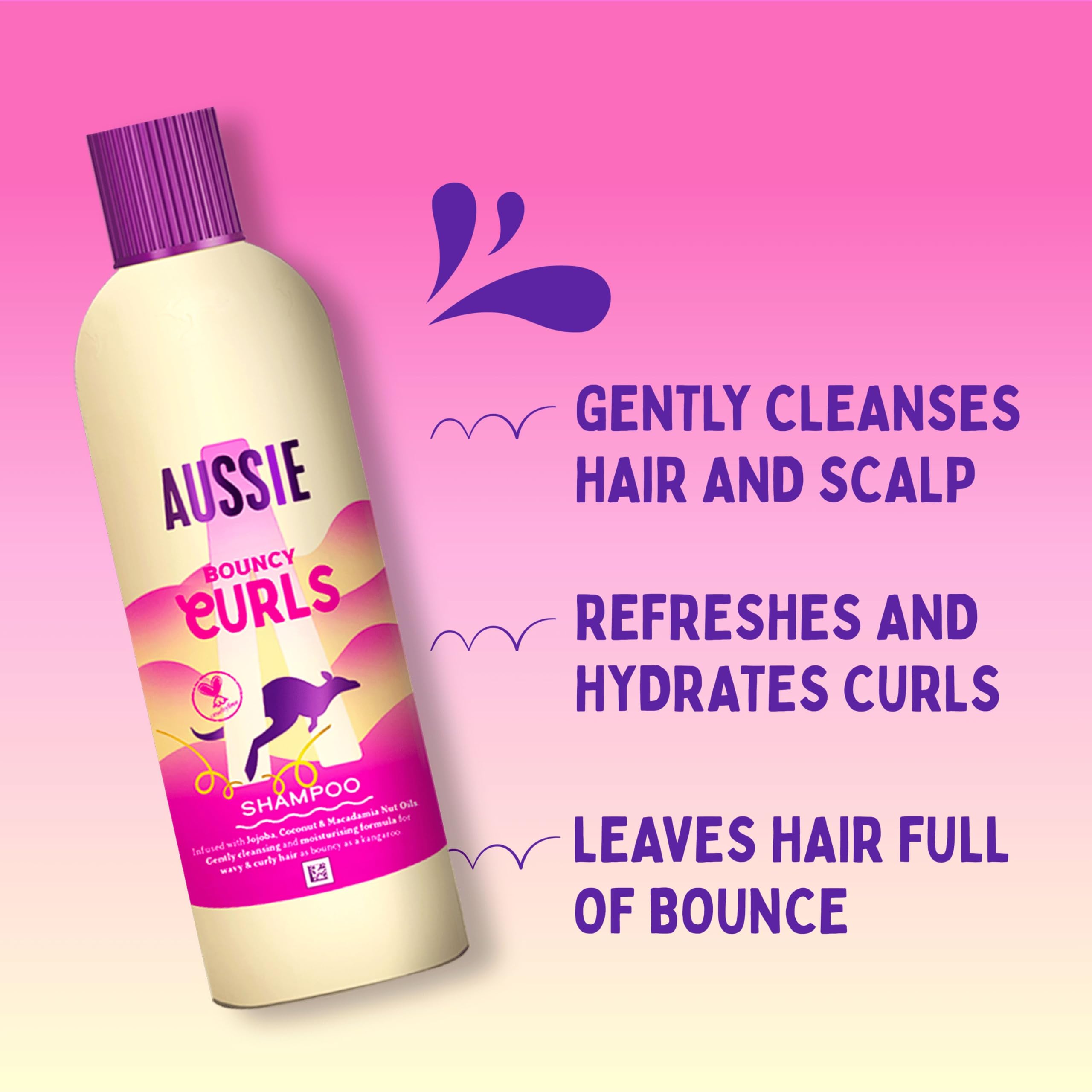 Aussie Curls Set: Aussie Bouncy Curls Shampoo 300ml, 3 Minute Miracle De