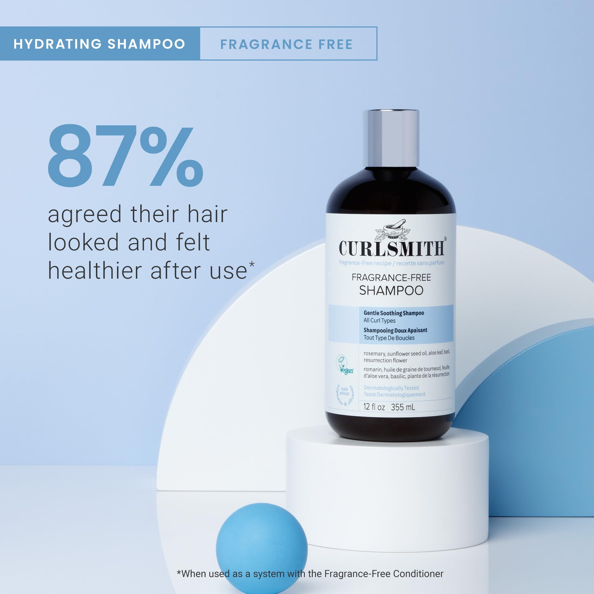 Curlsmith Fragrance-Free Shampoo – Gentle Cleanser for Wavy, Curly, and Coily Hair 4