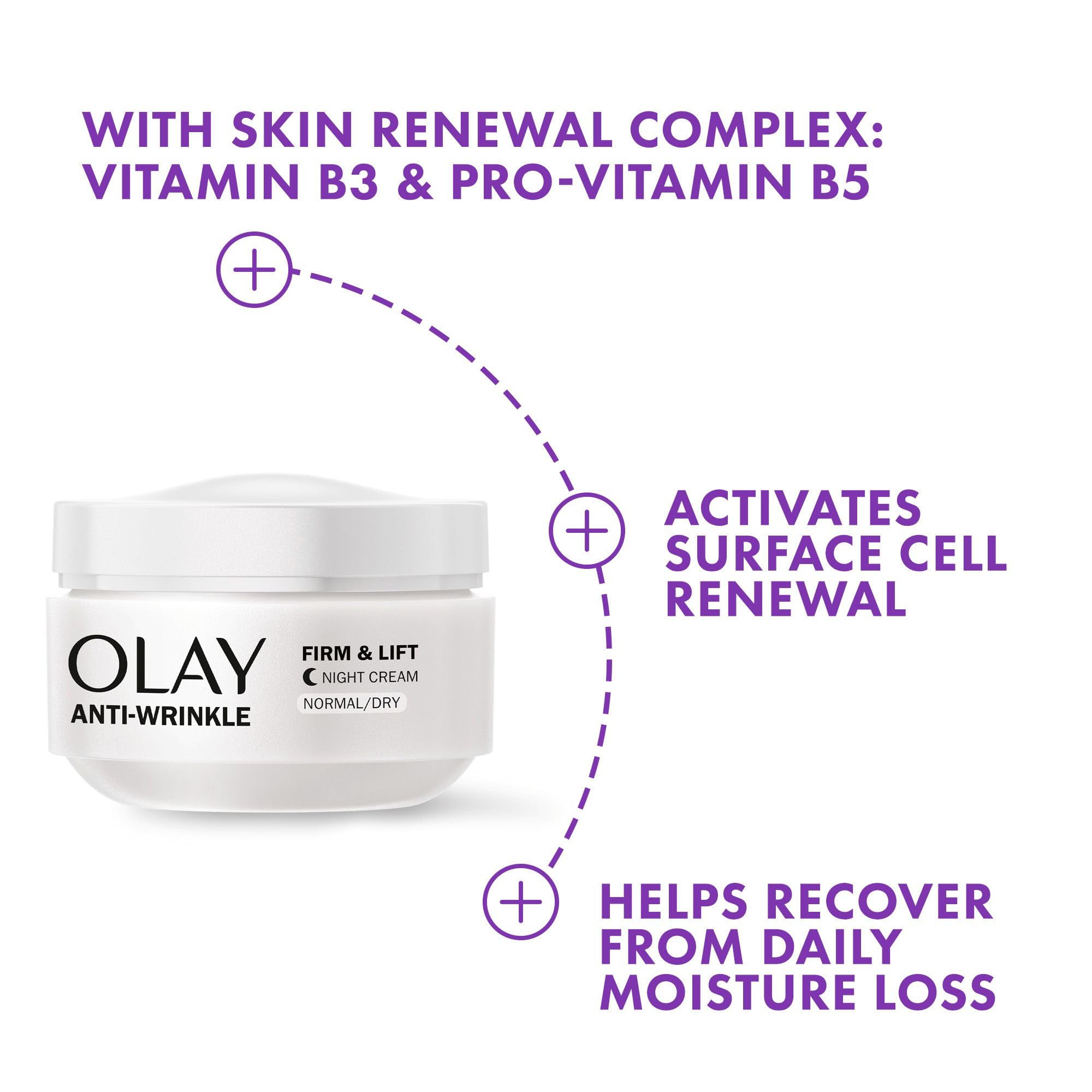 Olay Anti-Wrinkle Firm & Lift Night Cream with Vitamin B3 for Fine Lines 4
